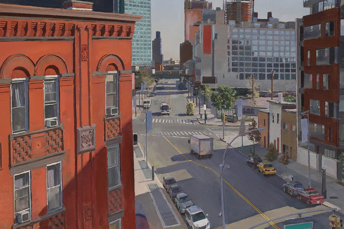 FROM STUDIO ROOF (detail) oil on canvas 40 x 48” 2018