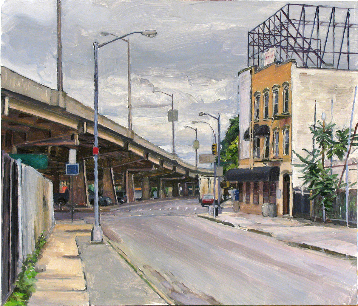  X-24: GREENPOINT AVE. at 39THST., QUEENS oil on panel 14 x 16” 2009 (sold) 