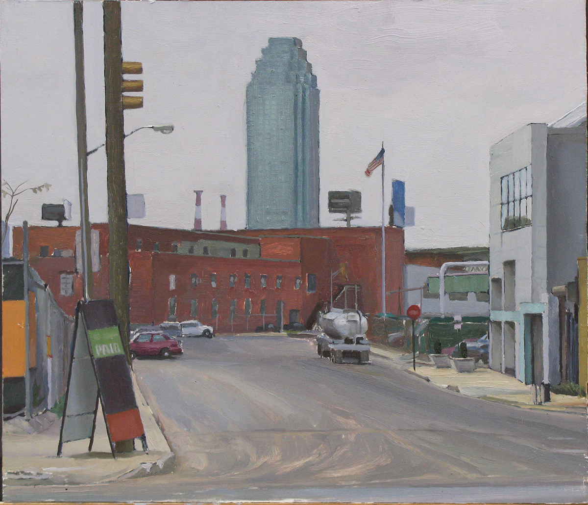  M-29: GREENPOINT AVE. and KINGSLAND AVE., BROOKLYN oil on panel 14 x 16” 2009 