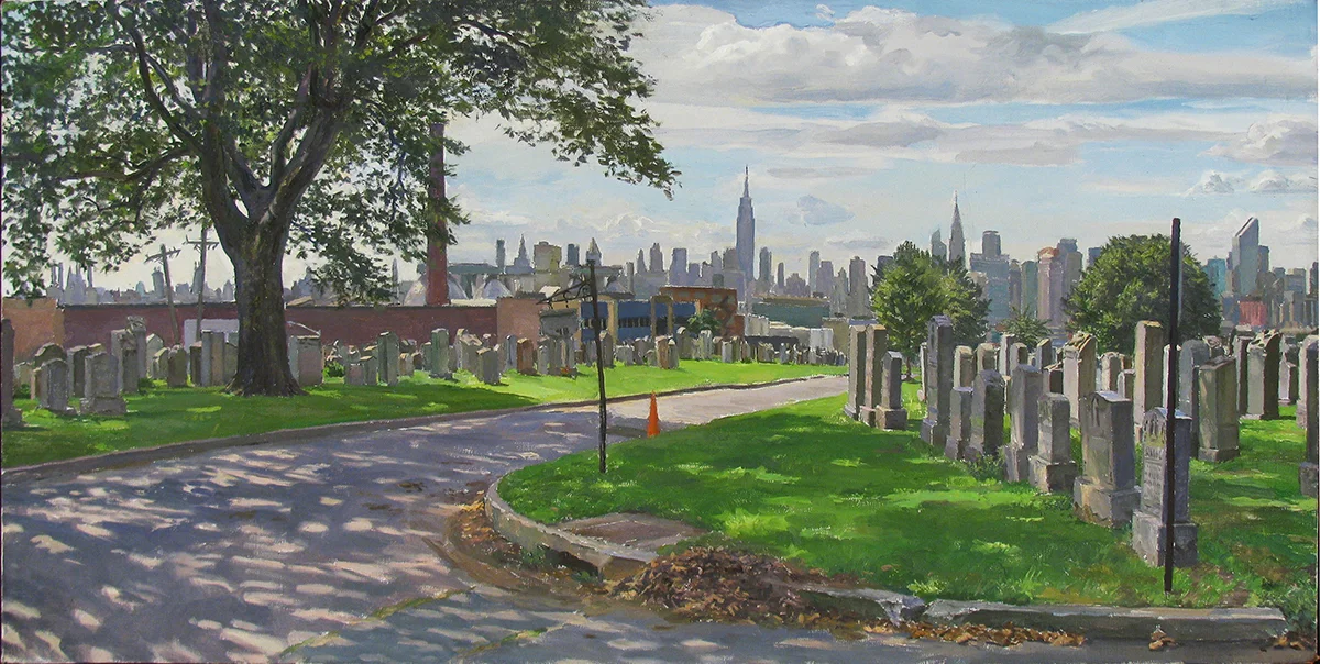 S-29: CAVALRY CEMETARY, QUEENS oil on linen 16 x 32” 2012