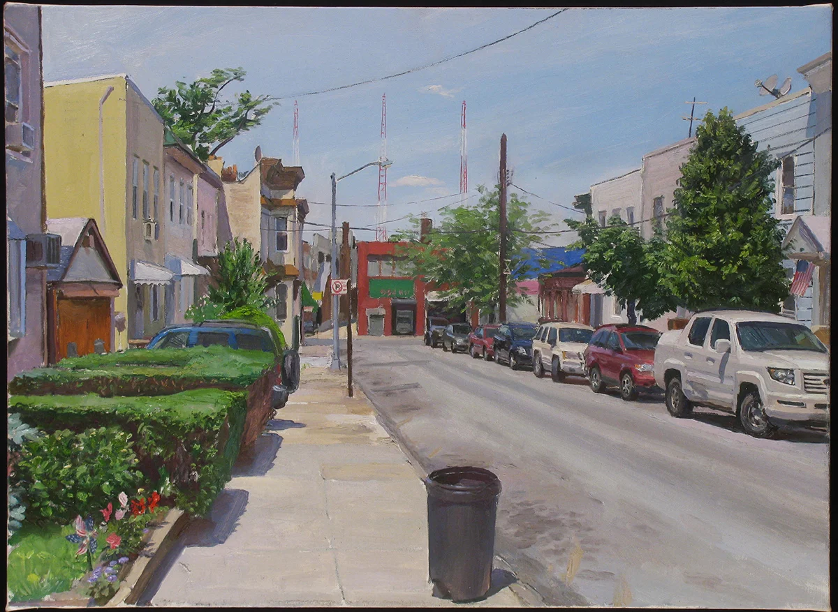 FF-45: 53RDST. below FLUSHING AVE., QUEENS oil on linen 16 x 24” 2013