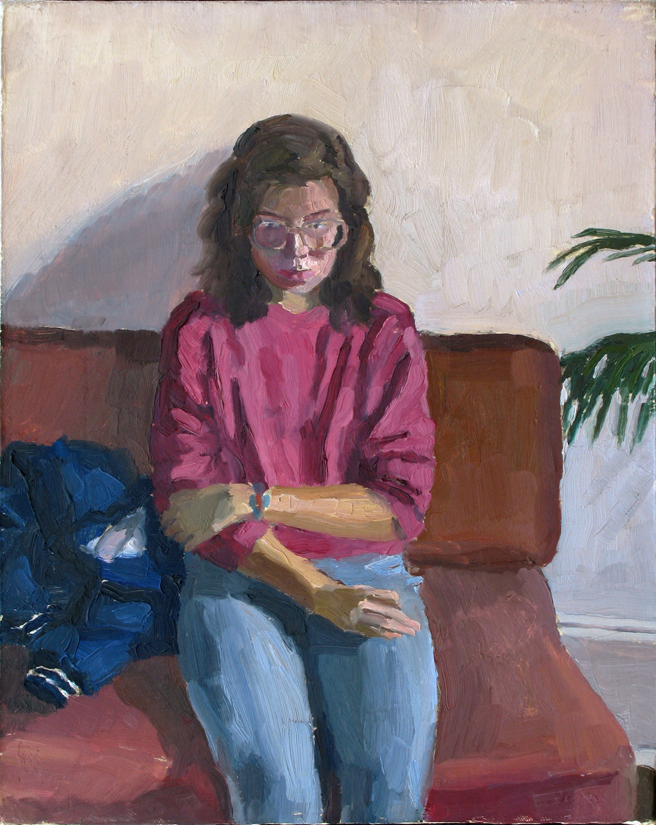  TEENAGE GIRL oil on canvas 15 x 12” 1988     