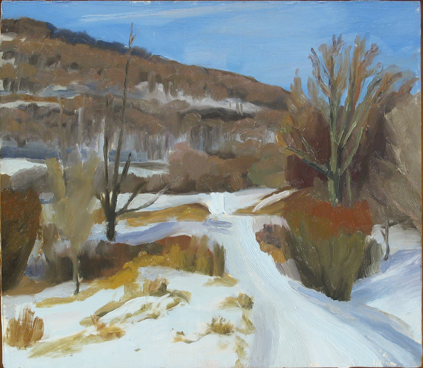  SNOWED ROAD oil on panel 14 x 16” 2003 (sold) 