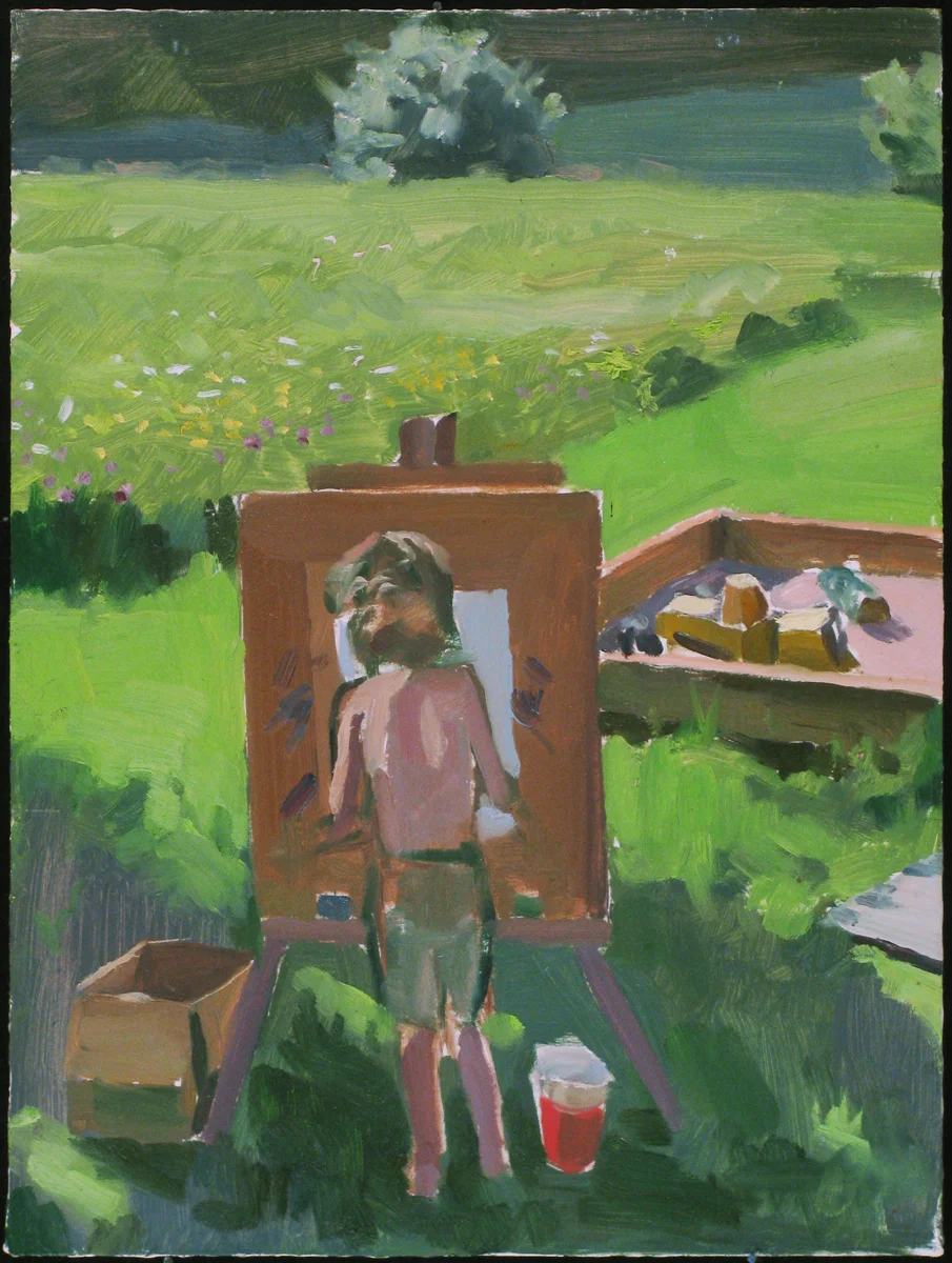 ADRIAN PAINTS oil on panel 9 x 12” 2010