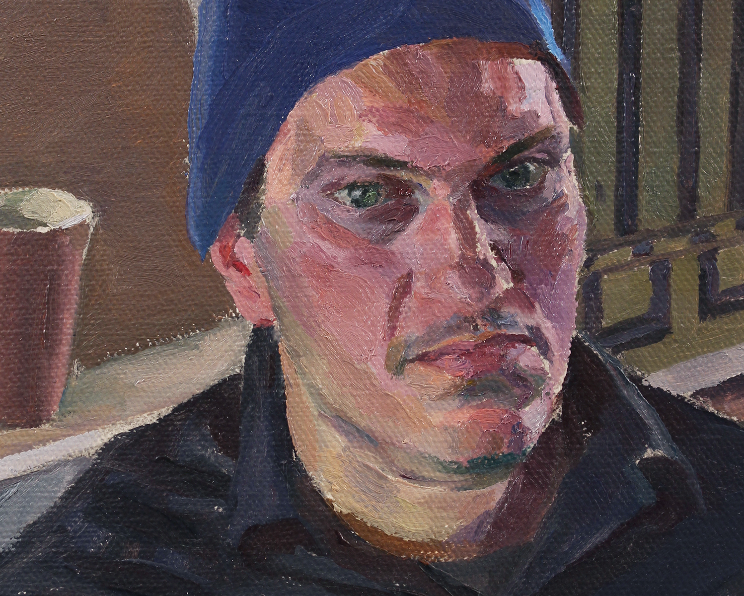  JOE BRADLEY (detail) oil on linen 22 x 33” 2015 