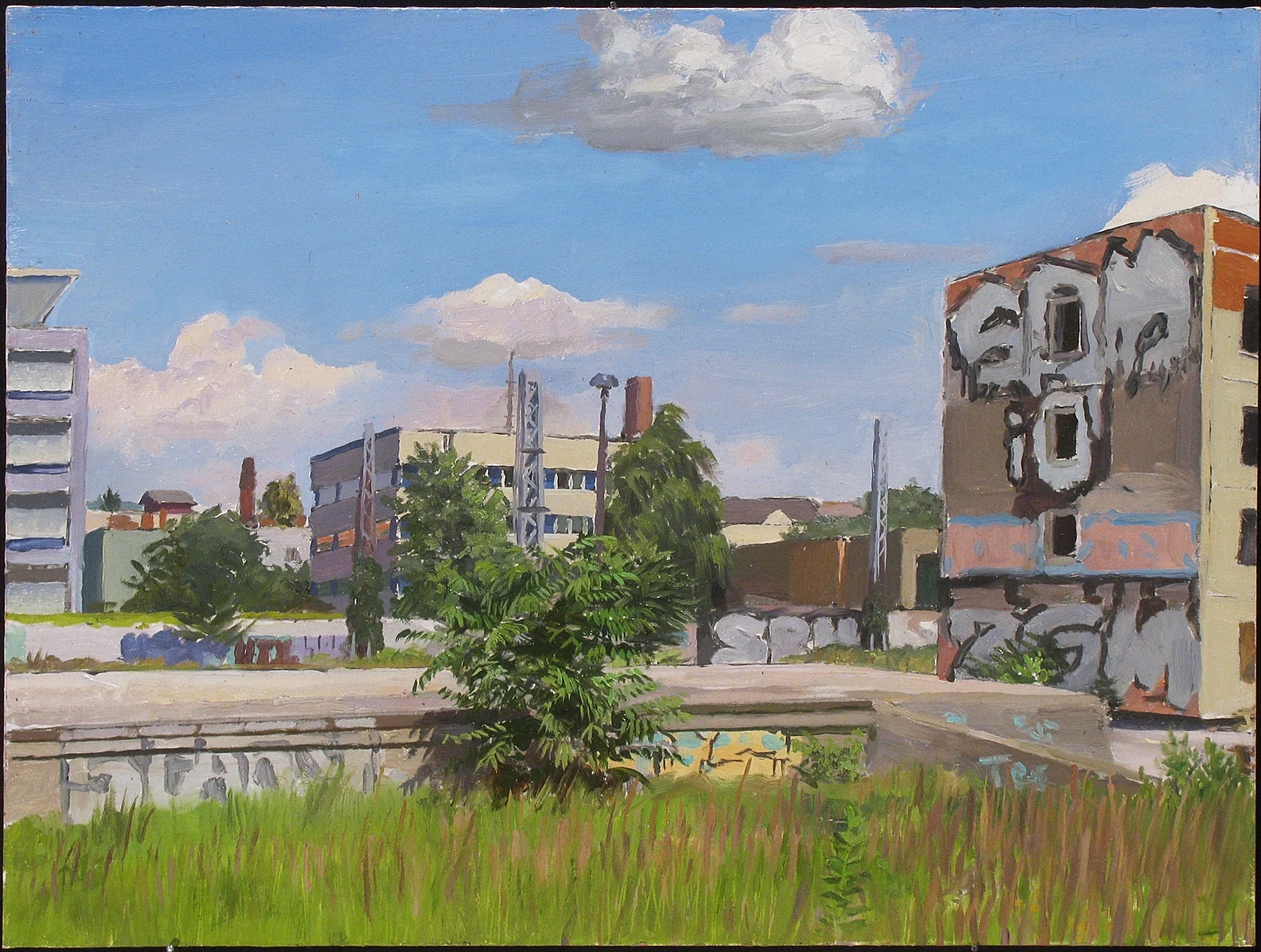 BERLIN: RIECHSBAHN oil on panel 12 x16” 2013