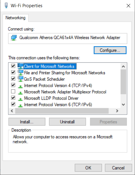Figure 10. Adjusting both IPv4 and IPv6 will start from here.