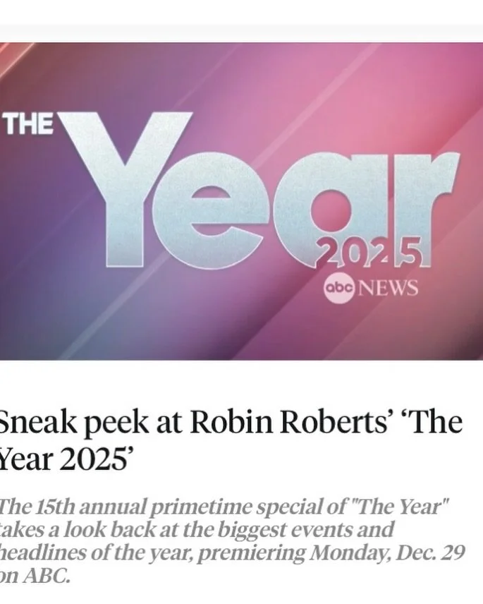 Looking forward to being part of this year end review @abcnews @robinrobertsgma 12/29/25 8-10:00pm