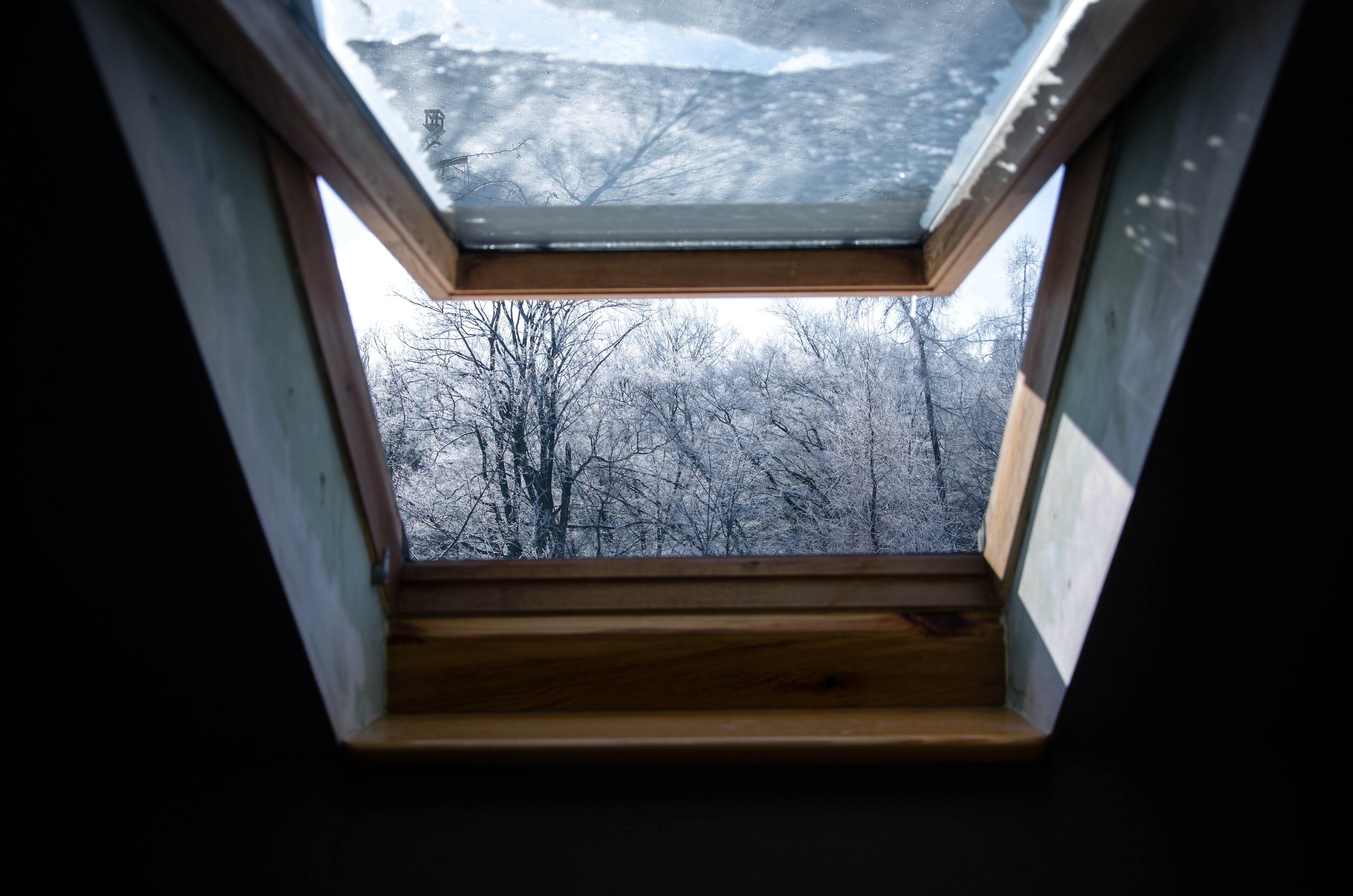 Skylights and other roof penetrations can be an area to check for leaks.