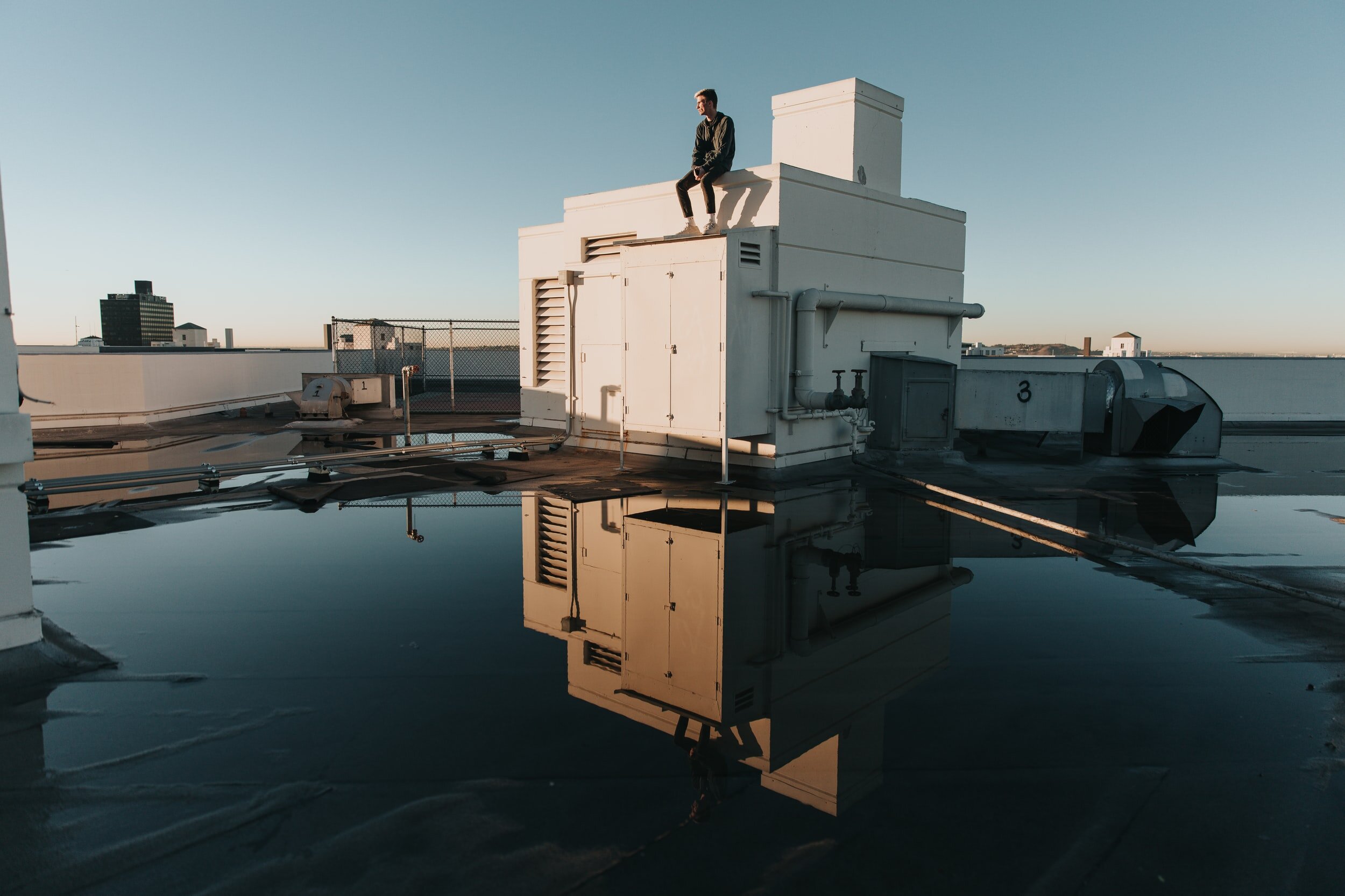 Water sitting on a roof is never good for a building. Colyer and Company can inspect your roof before you get into trouble.