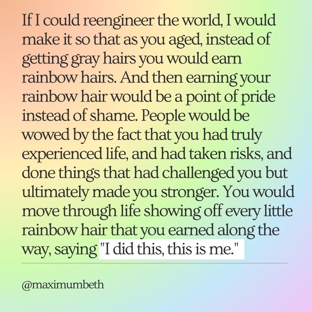 Here's to being proud of our ever-changing hair ❤️

#Thoughts #Inspiration #Inspo #SelfWorth #SelfCare #HairTalk #Aging #LifeQuotes #InspiringQuotes