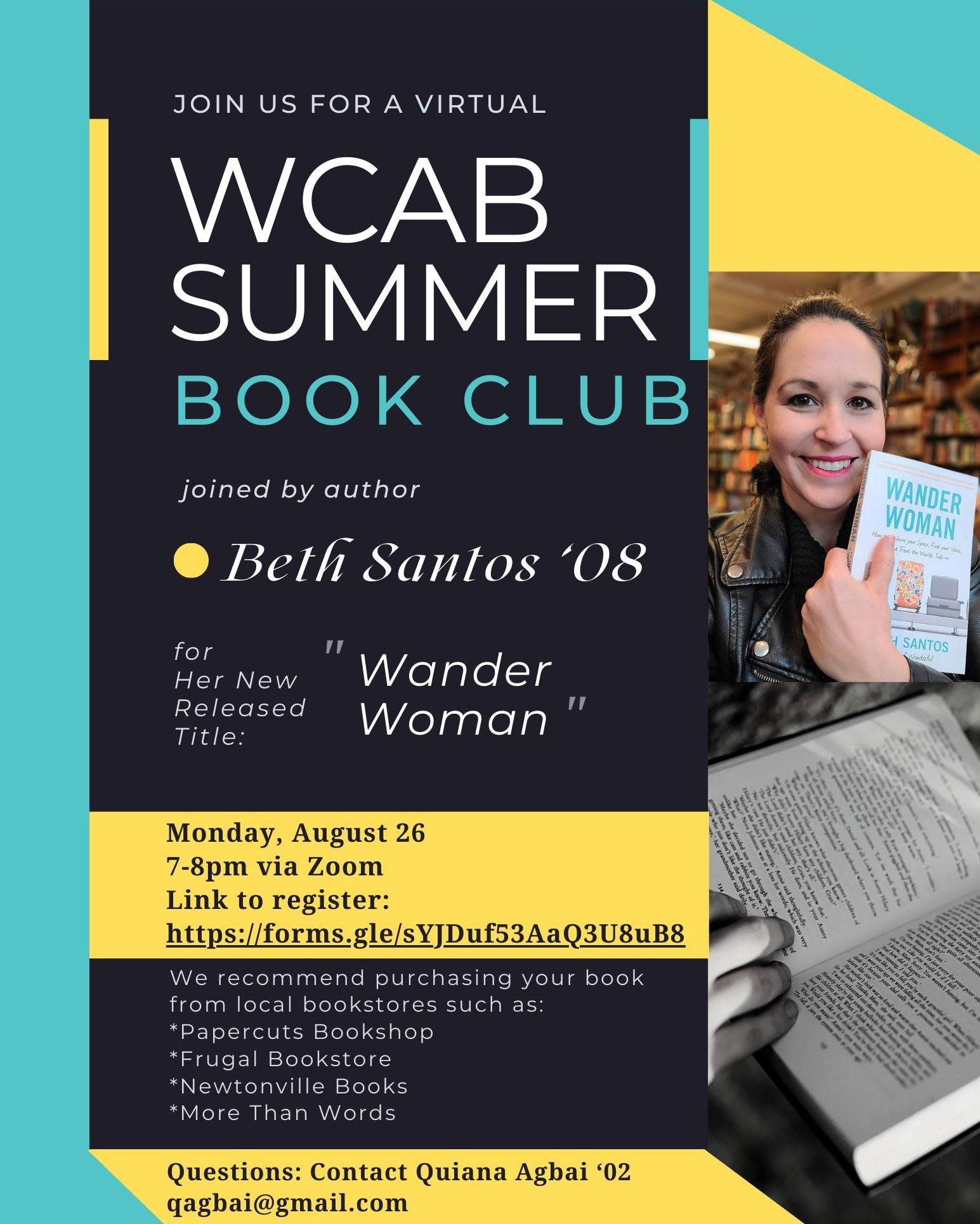 Absolutely tickled that the @wellesleycollege alumnae club of Boston has picked Wander Woman as their summer book club read!

Really looking forward to talking solo travel with some of Boston's most interesting, accomplished women.

If you're an alum