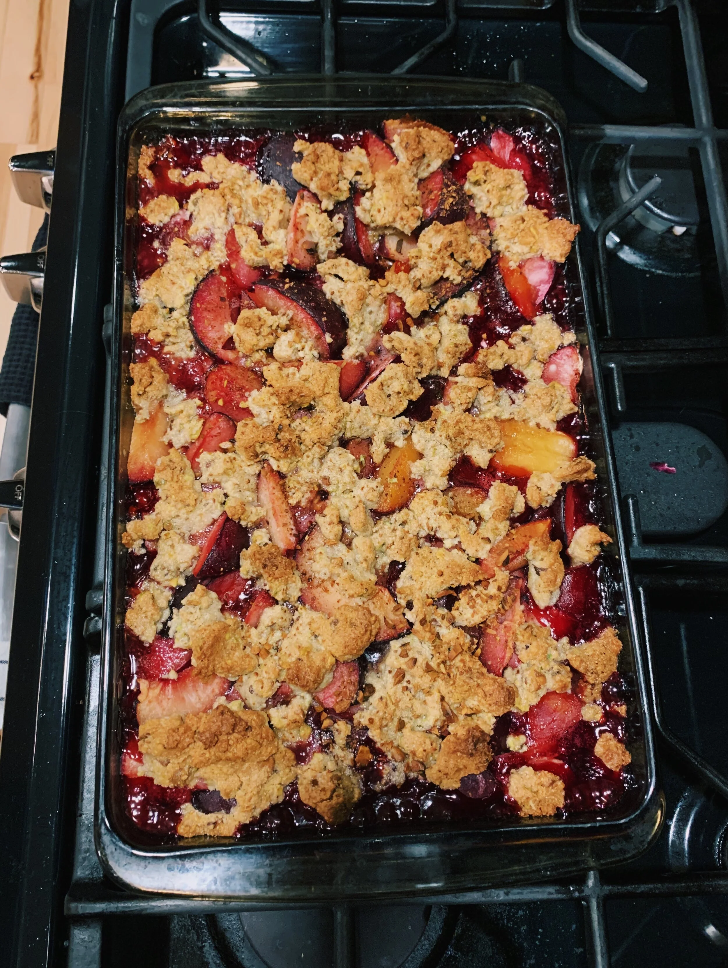 Pistachio-Plum Crisp by Alison Roman