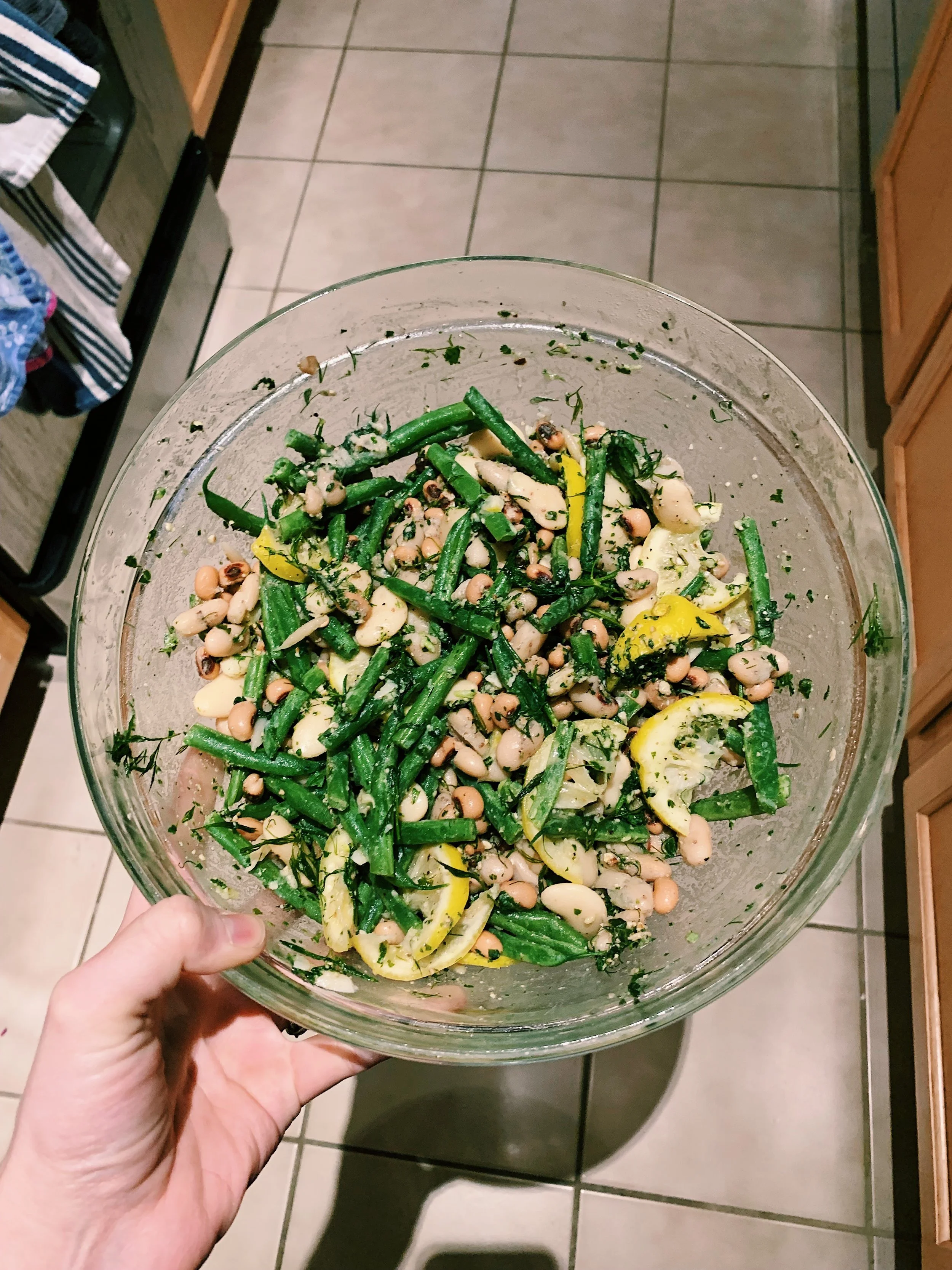 Four-Bean Salad with Green Romesco by Alison Roman