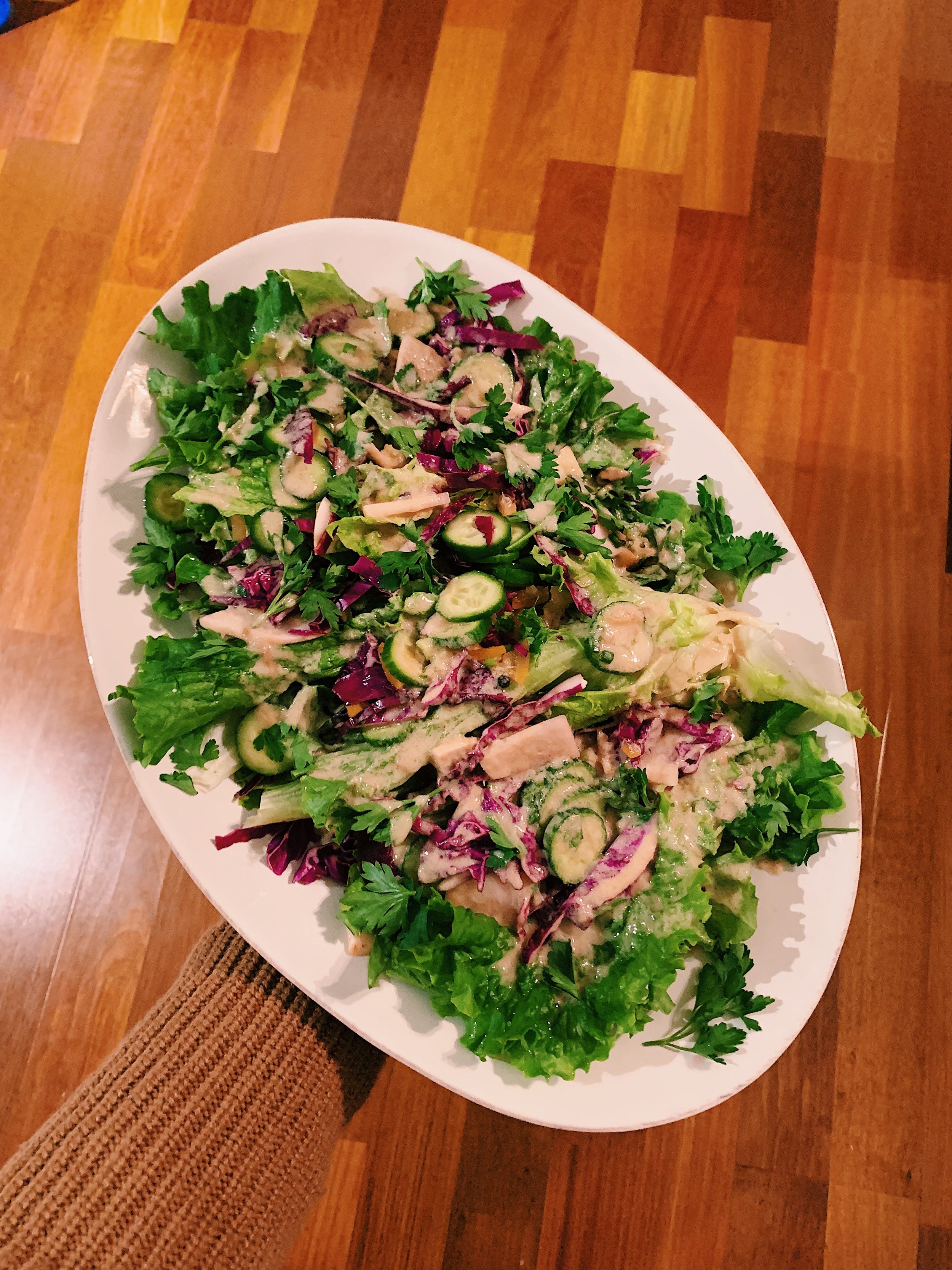 Little Gems and Cabbage with Pickled Turnips and Lemony-Tahini Dressing by  Alison Roman — Annie Varberg