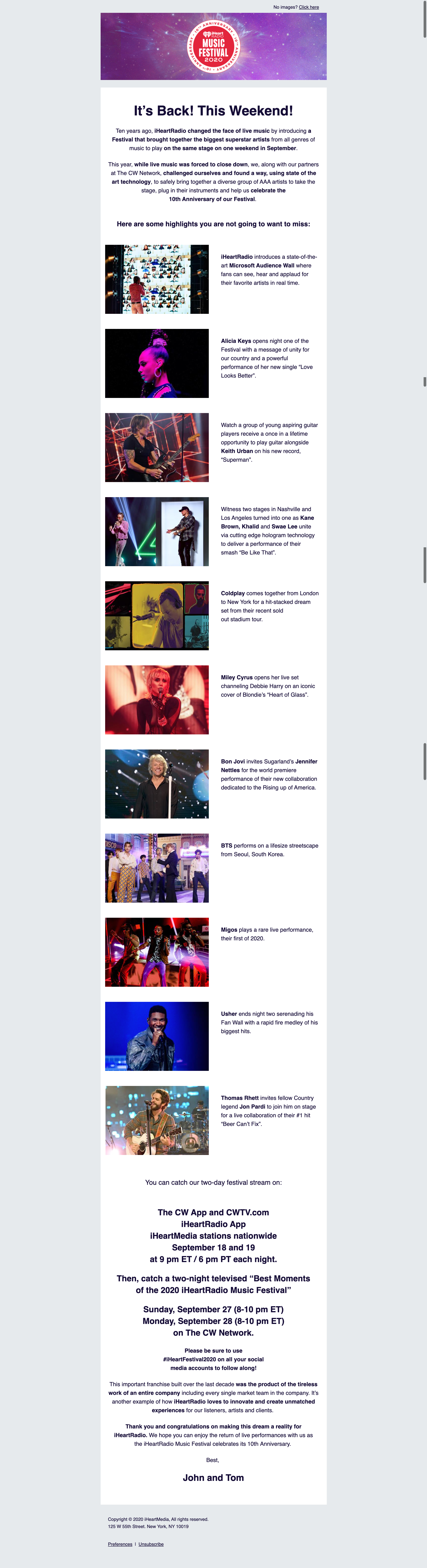  iHRMF20 Internal Client TuneIn Eblast 
