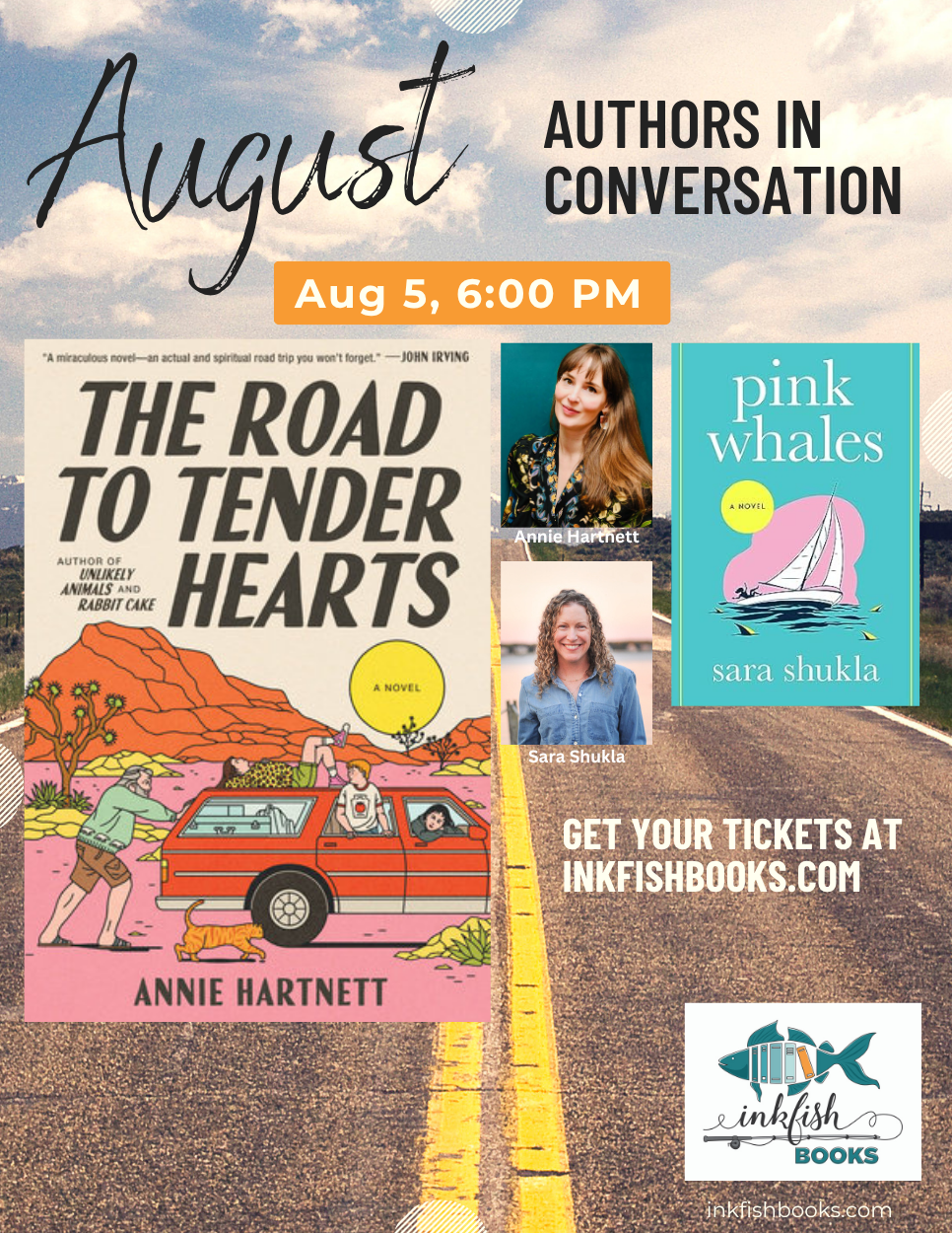 Authors in conversation - Annie Hartnett and Sara Shukla, August 5 at 6 PM