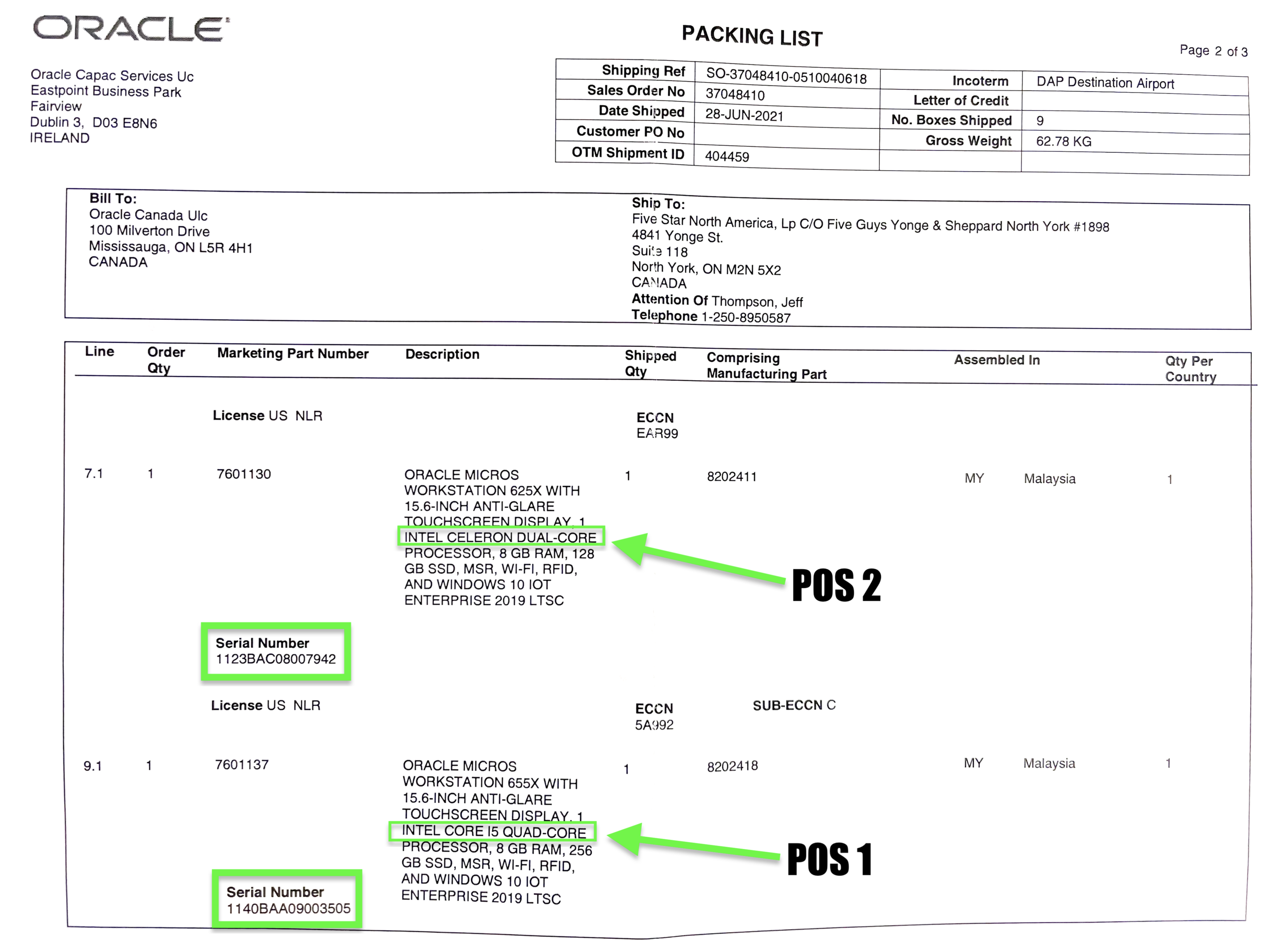 Packaging Slip