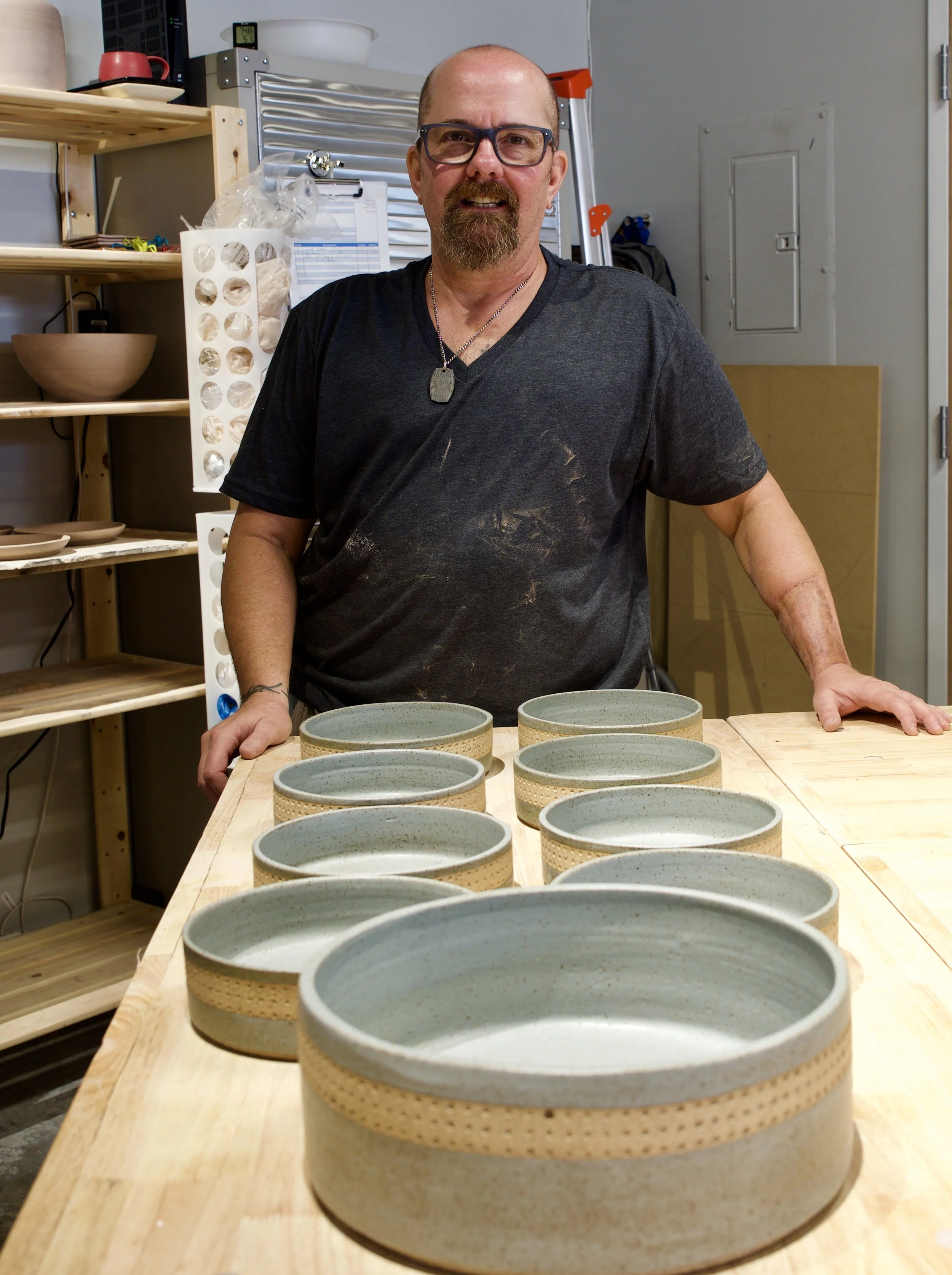 Mark made this custom salad set for our good friends according to their specifications.