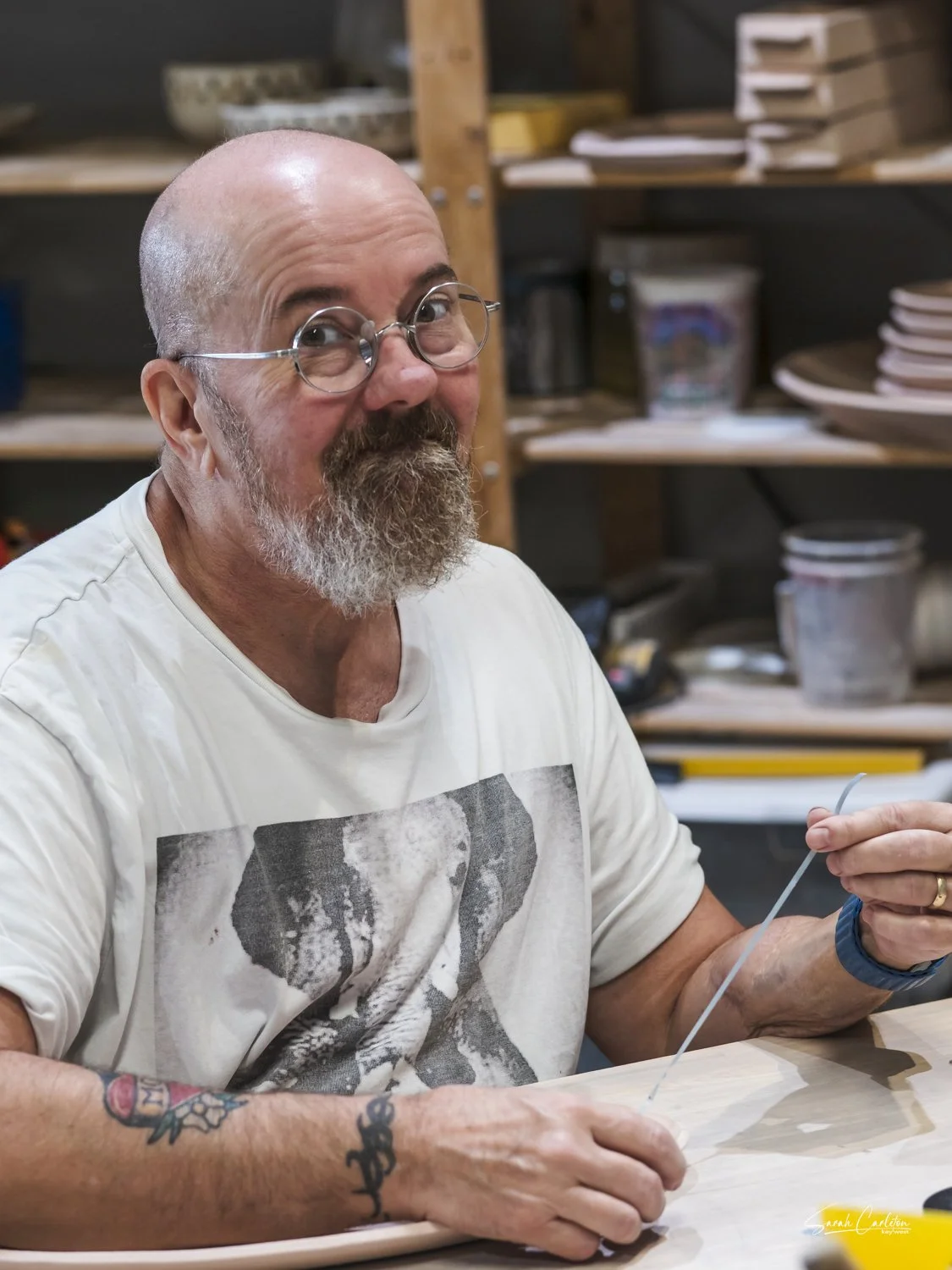 Mark with a mischievous smile.