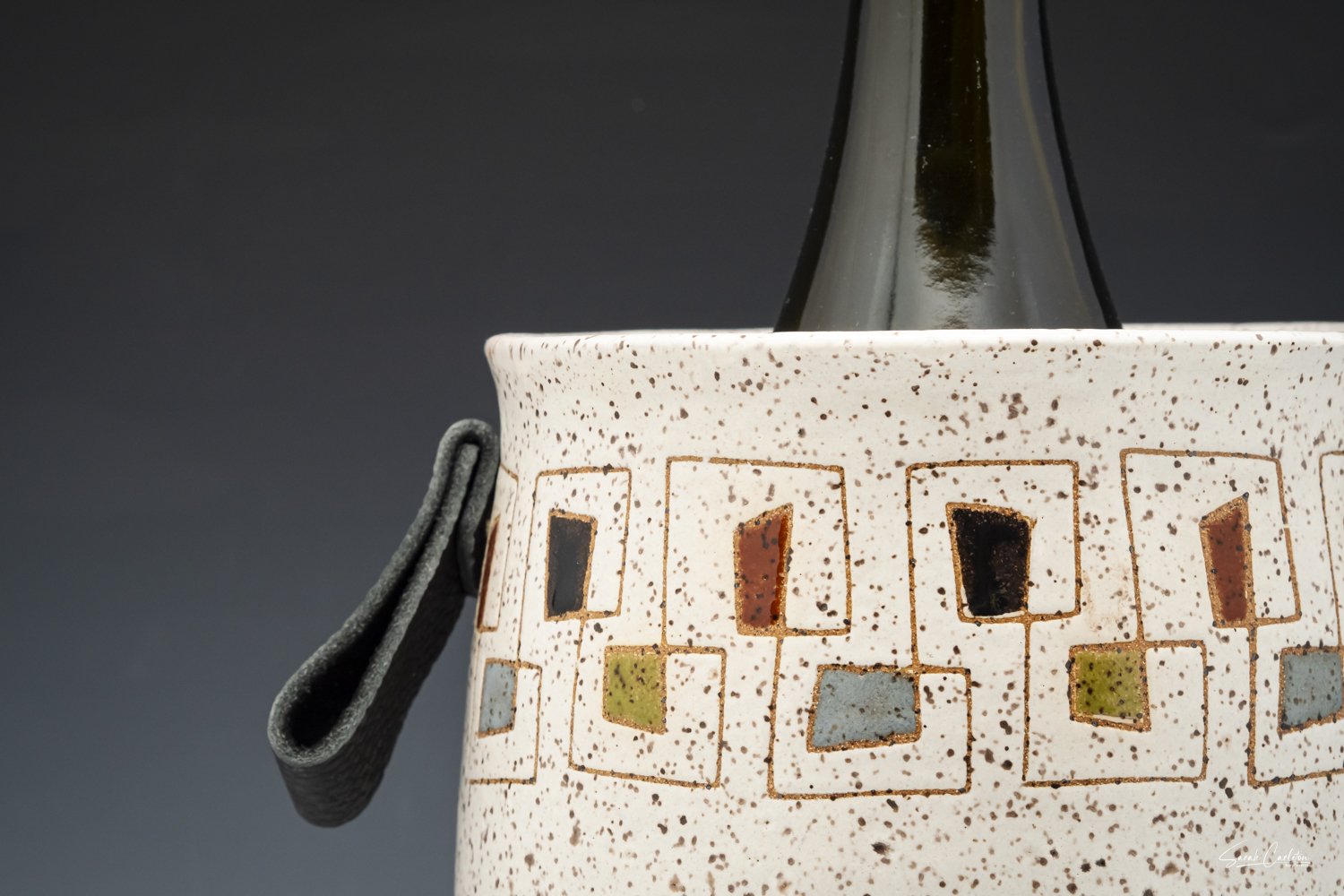 Detail of wine chiller.