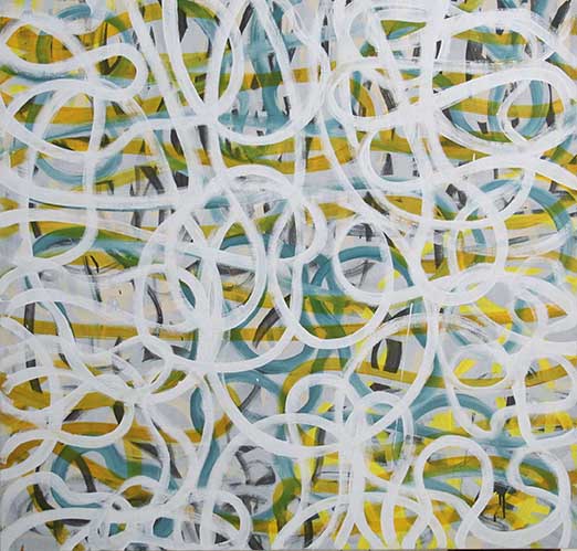 Needle in a Haystack 48” x 50” acrylic on canvas