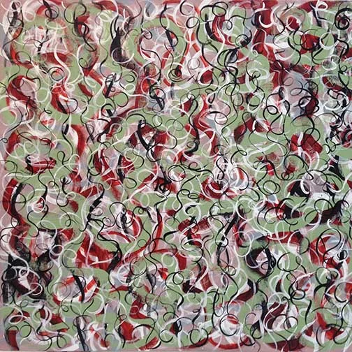 Rosebud 48” x 50” acrylic on canvas