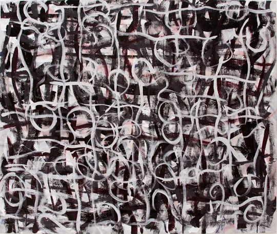 Black Geranium 42” x 50” acrylic on canvas