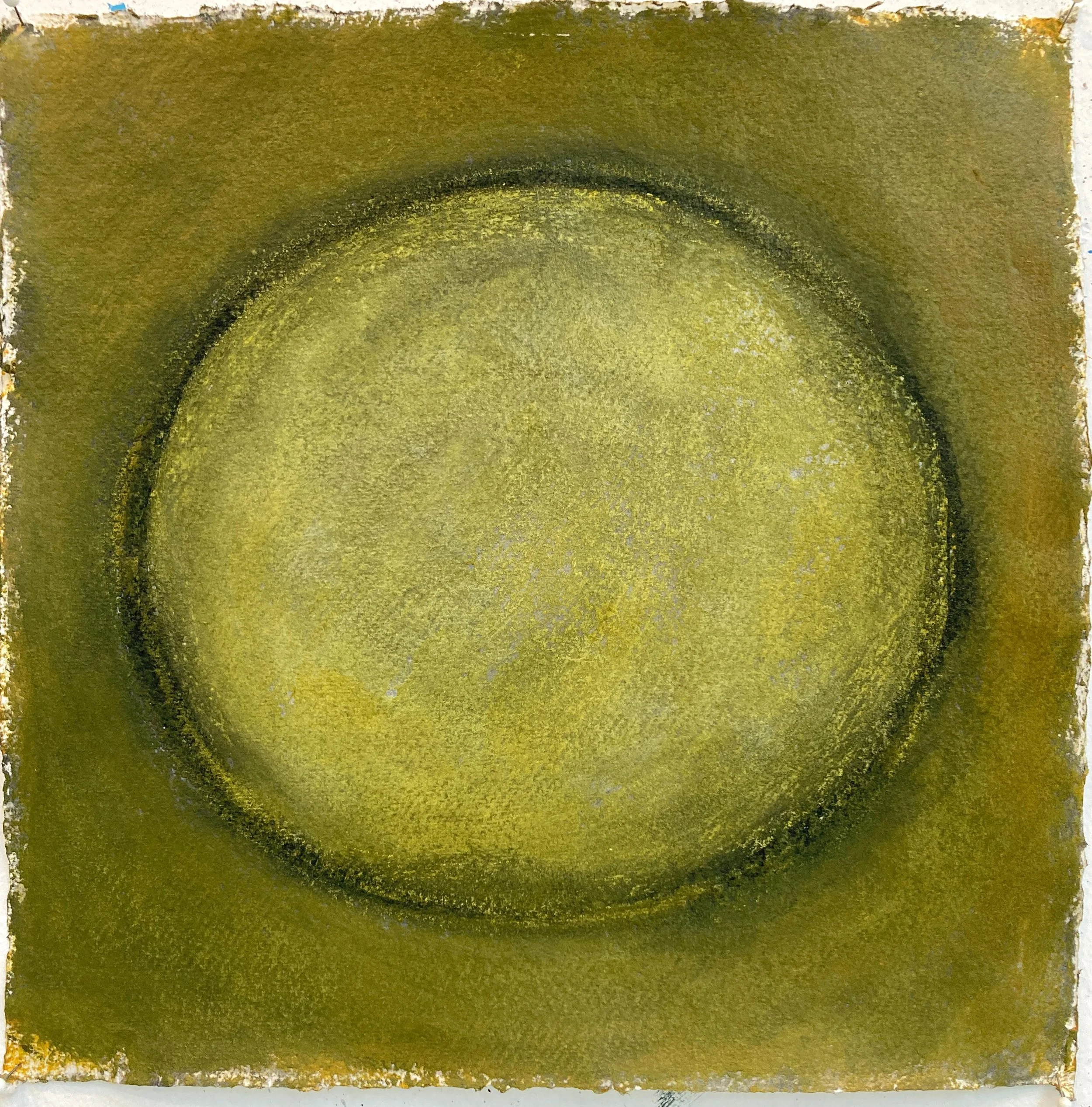  Khadi rag paper, Sumi ink, paint. 12” x 12” 2022 