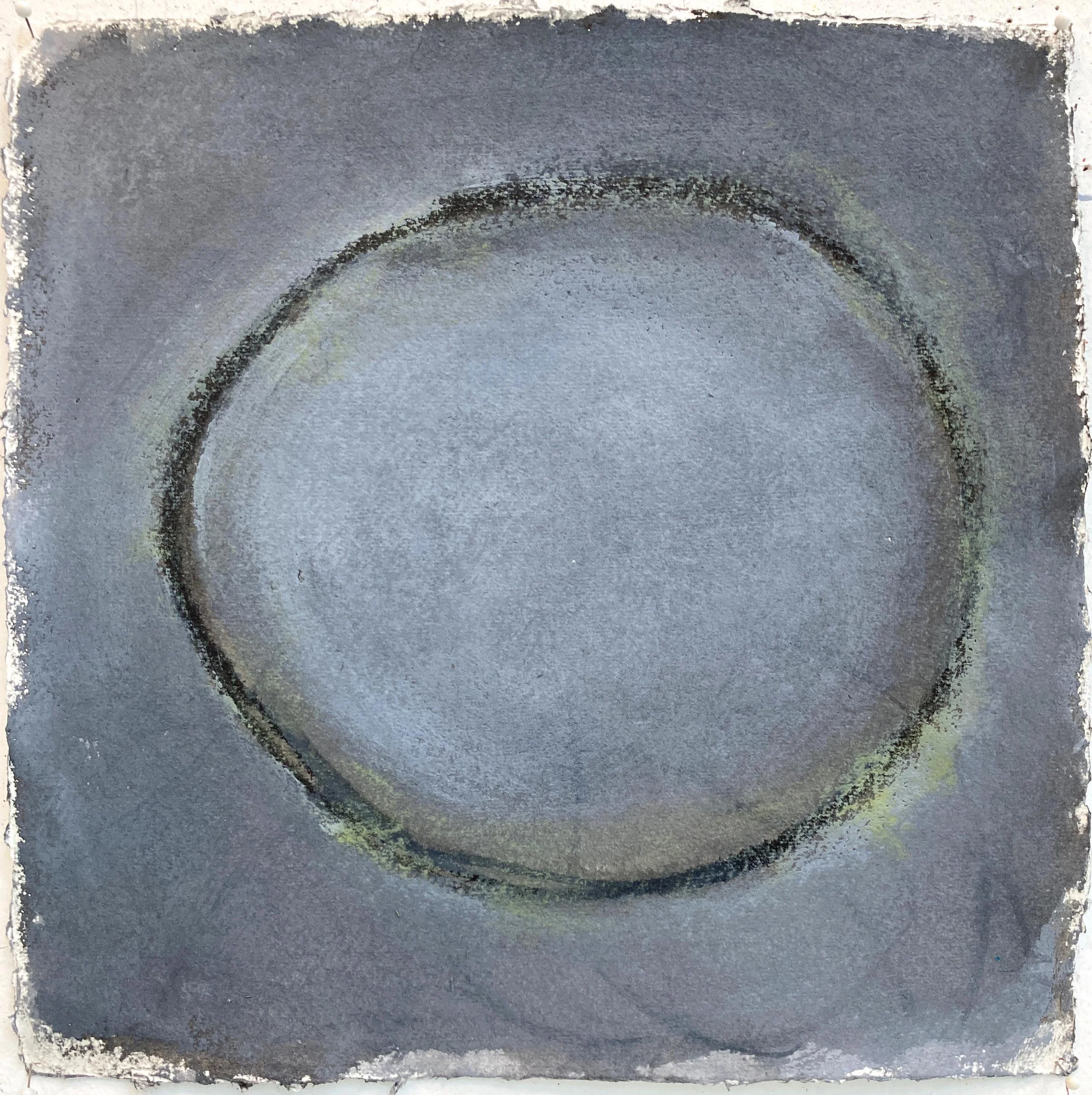  Khadi rag paper, Sumi ink, paint. 12” x 12” 2022 