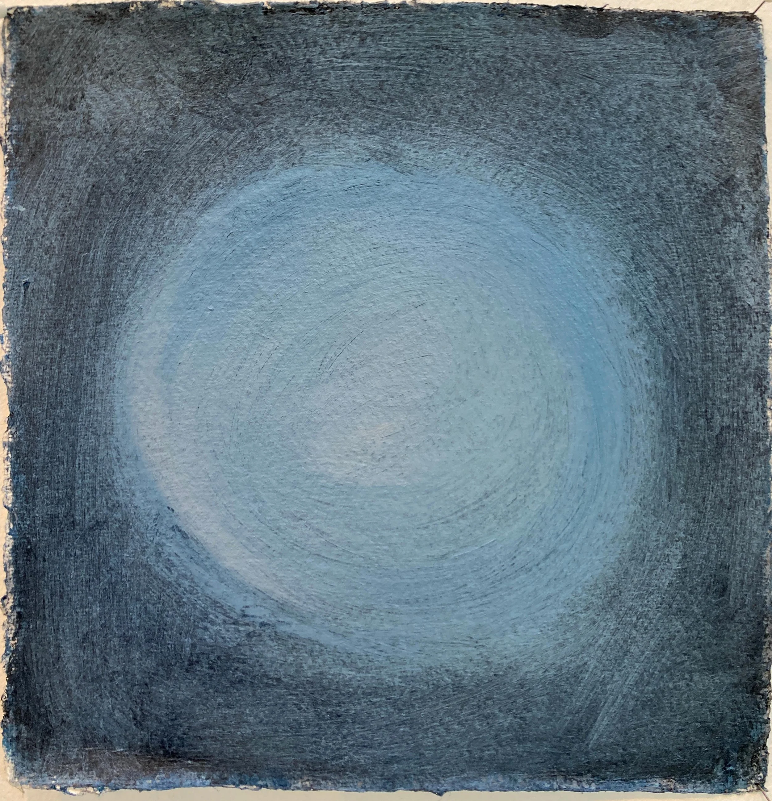  Khadi rag paper, Sumi ink, paint. 8.25” x 8.25” 2022 