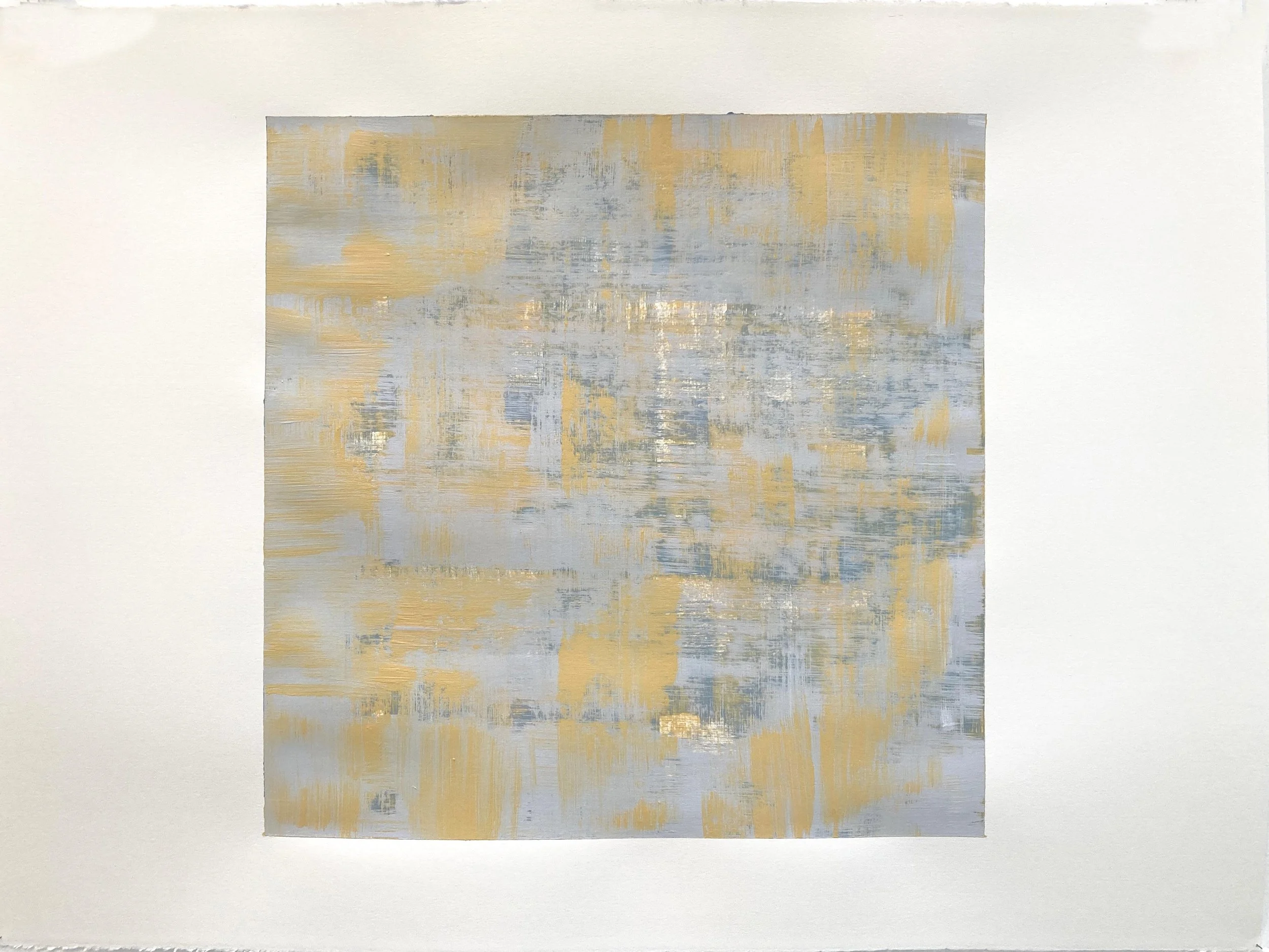  Paint on rag paper, 17"x 17" image centered on 22" x 30"   