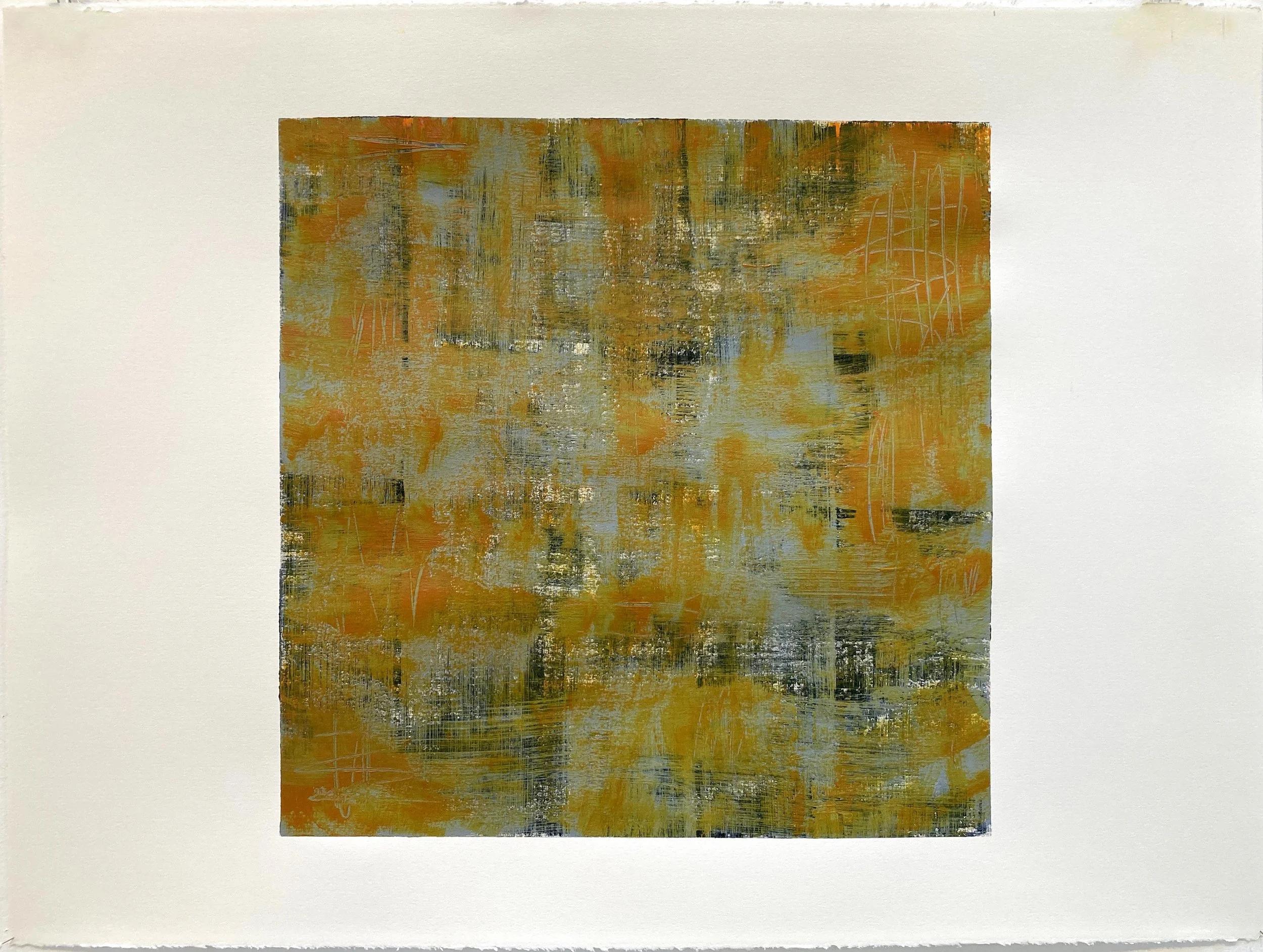  Paint on rag paper, 17"x 17" image centered on 22" x 30" 