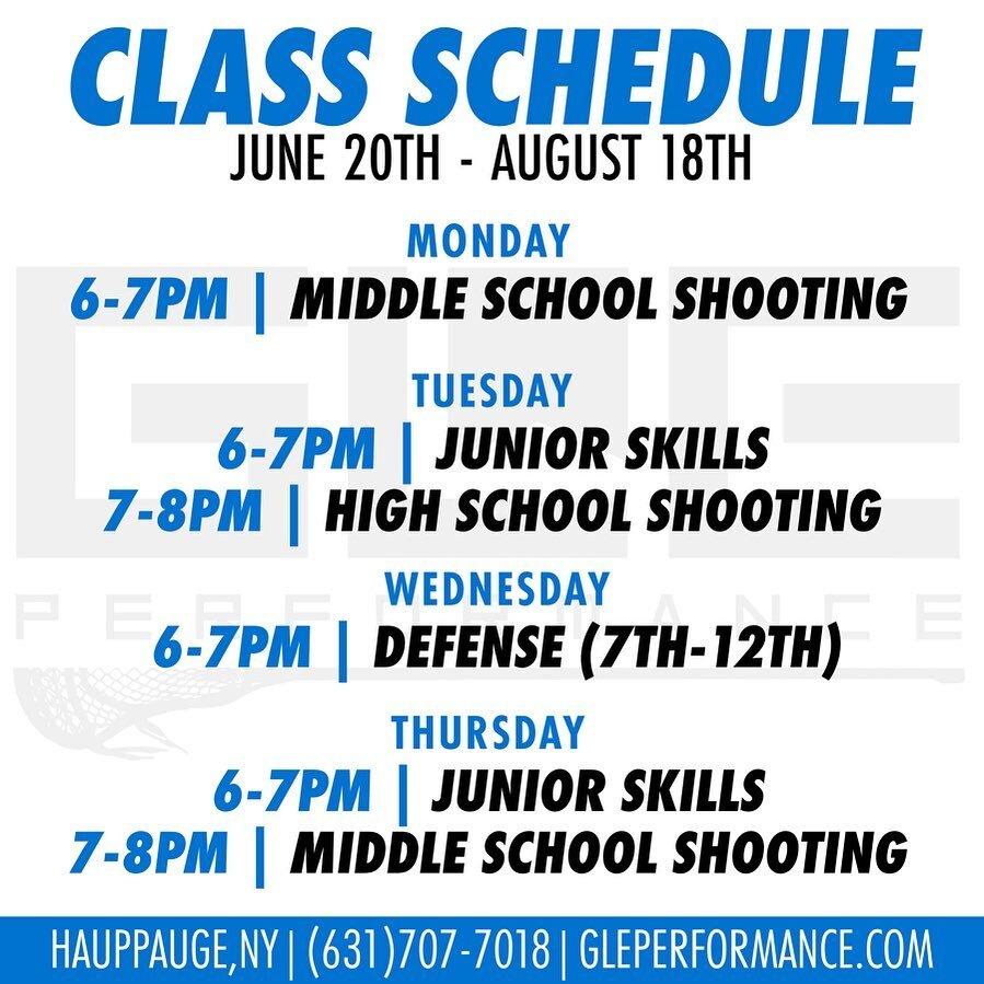 🚨 GLE SUMMER CLASS SCHEDULE 🚨 
Classes every week Monday - Thursday 📚 
All ages welcome both boys and girls 🥍 

🏭 REGISTER WITH THE LINK IN OUR BIO!

✉️ DM, EMAIL, or CALL WITH ANY INQUIRIES !!