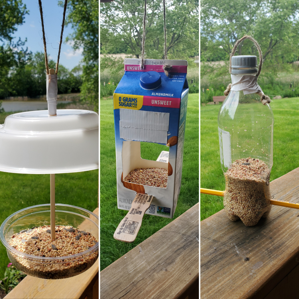 At Home Activity Upcycled Bird Feeders