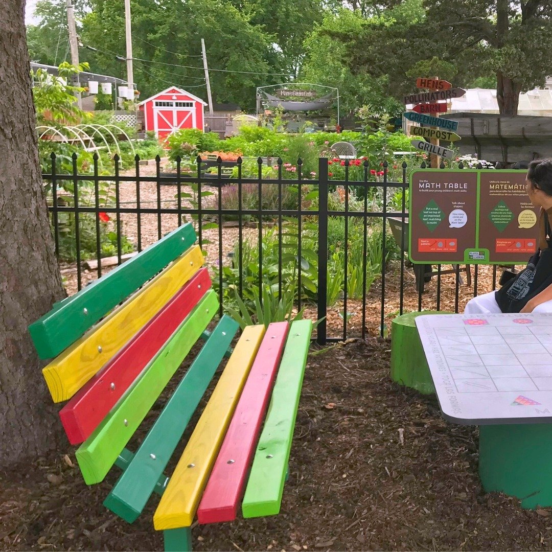 🌍 Celebrate #EarthDay with Playful Learning Landscapes!

The Community Garden installation in Aurora, IL inspires math learning naturally; the environment is the backdrop for playful exploration. In this Playful Learning Landscape, you'll find:
🪑 A