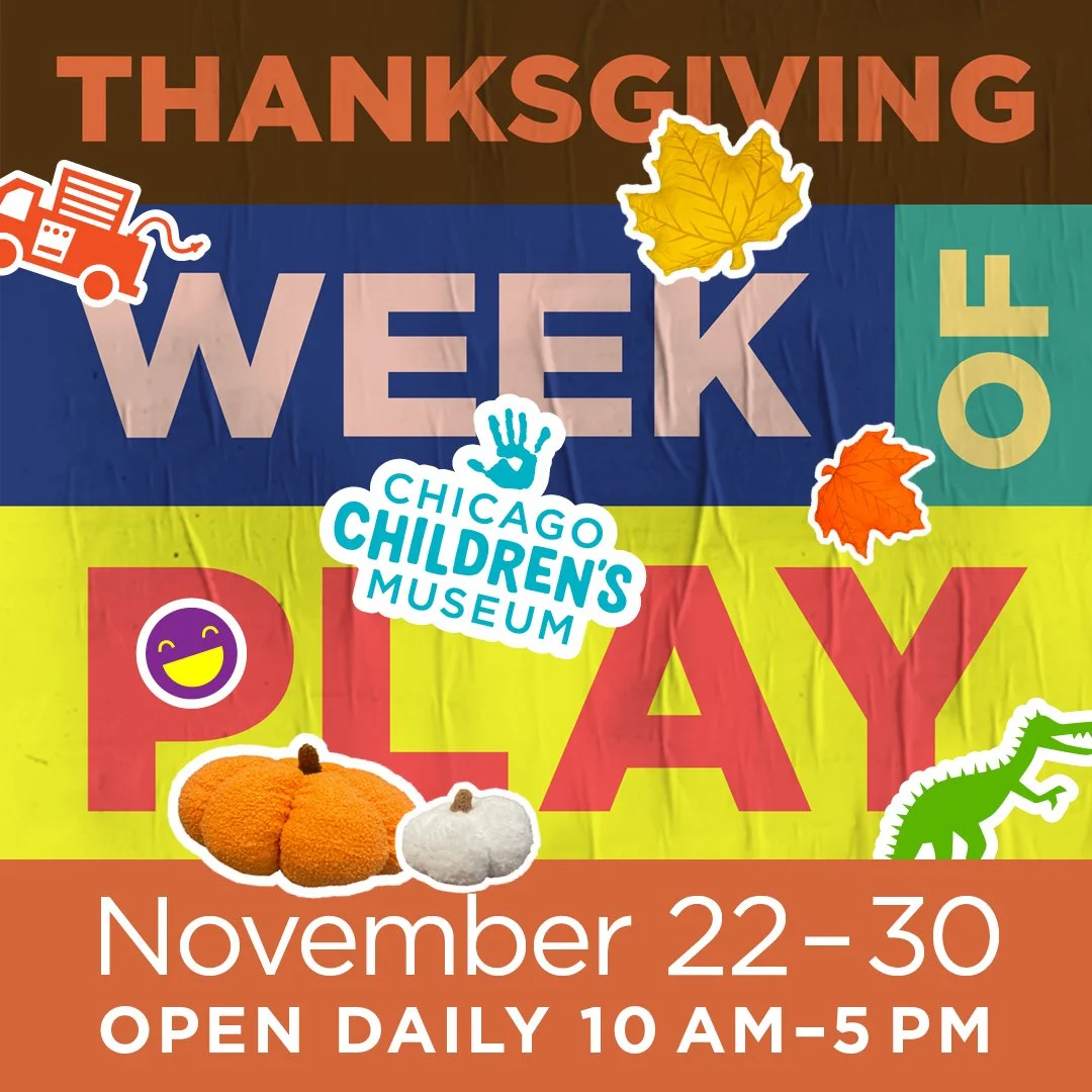 Thanksgiving Week of Play starts today! 
We&rsquo;re open all week from 10 am &ndash; 5 pm with the exception of Thanksgiving. We'll have musical programming begins tomorrow on Nov. 23. https://loom.ly/uYArxnk