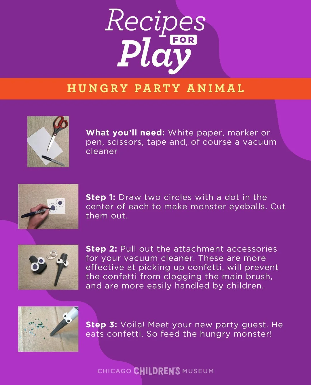 Who says cleaning can&rsquo;t be fun? Not us! 
We know ringing in the new year can be joyful, but it also can get messy, especially if you made one of our confetti cannons. Luckily, we have another recipe for play that will help make cleaning a littl