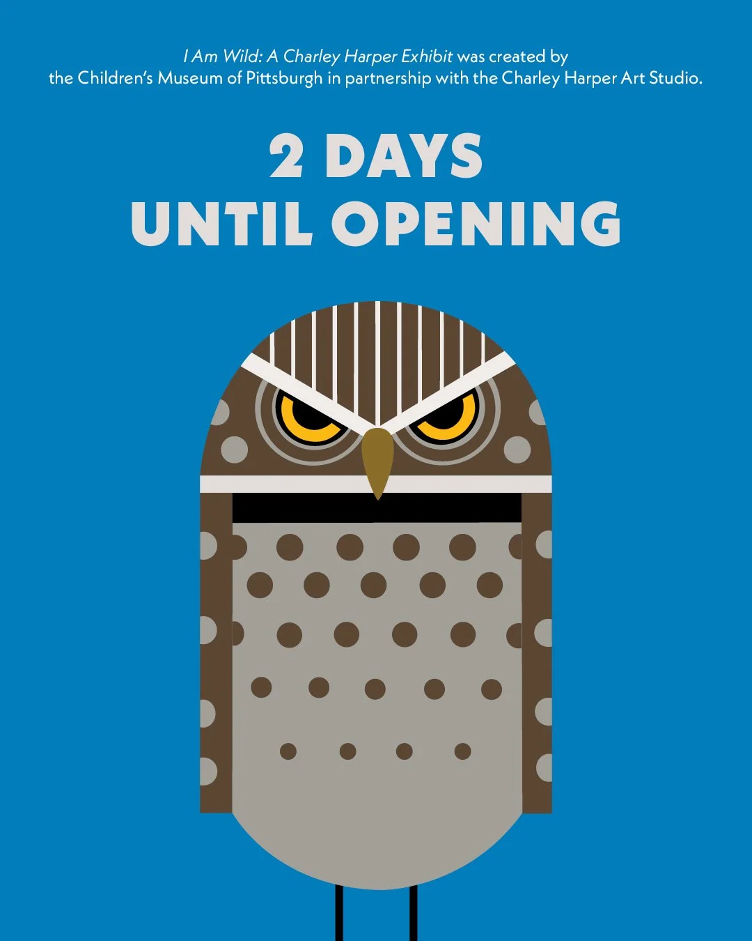 🦉Hoot, hoot! Only two more days until I AM WILD: A Charley Harper Exhibit opens! 
https://www.ccm.org/i-am-wild