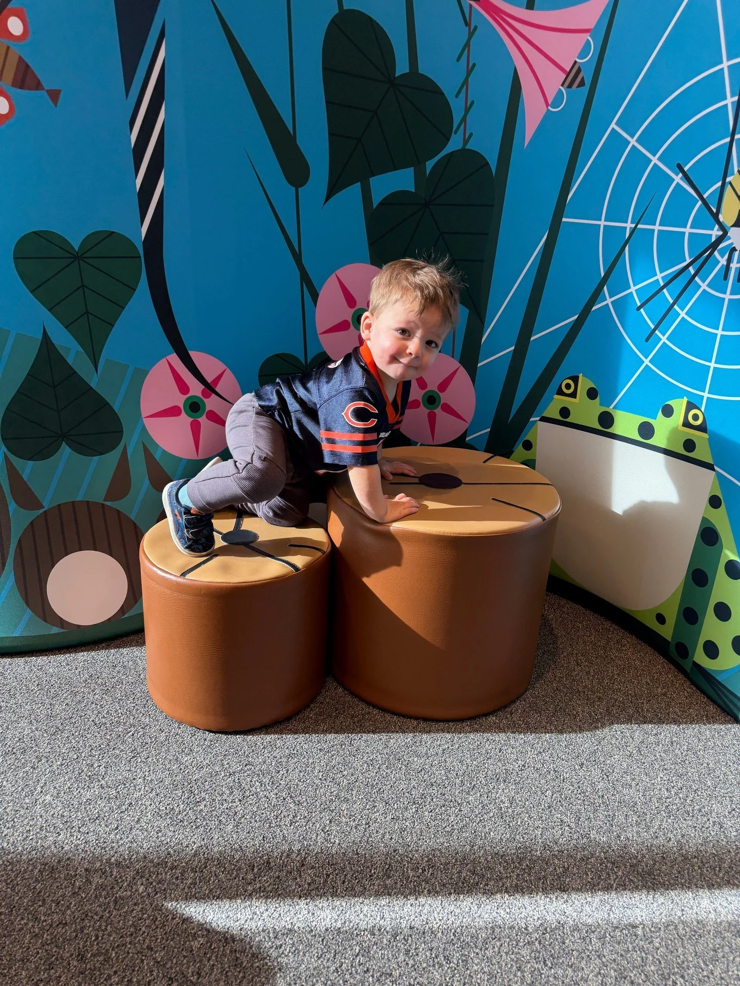 This little Bears 🐻 fan had a pawsitively fantastic time crawling around in I AM WILD: A Charley Harper Exhibit. Come &ldquo;be wild&rdquo; in your own way while exploring the diversity and interdependency of life in the natural world when you visit
