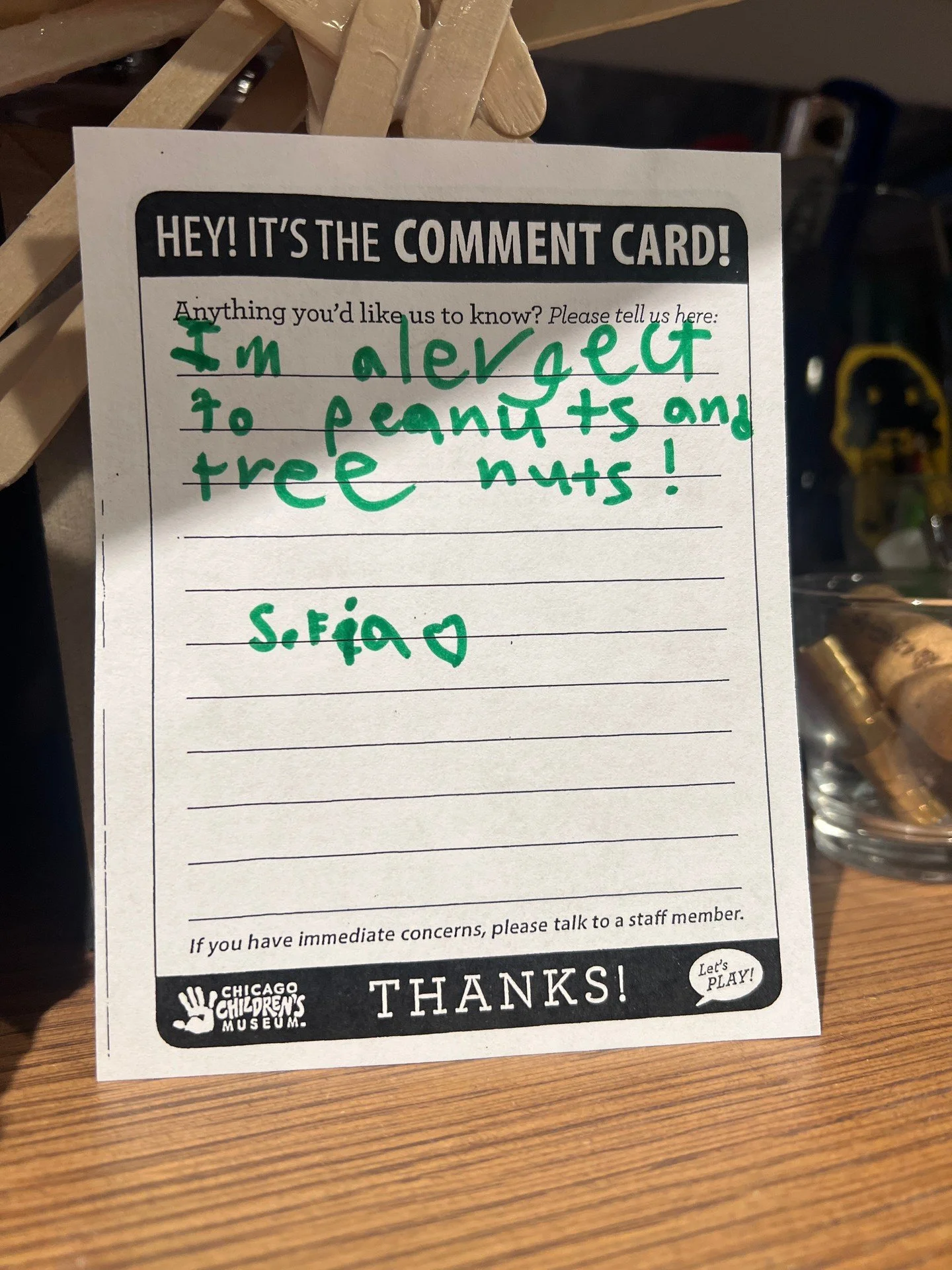 We love when guests leave us interesting comments, especially when they are nut🥜 what we'd expect. This guest made sure we knew about their allergies, a very important piece of information to have.