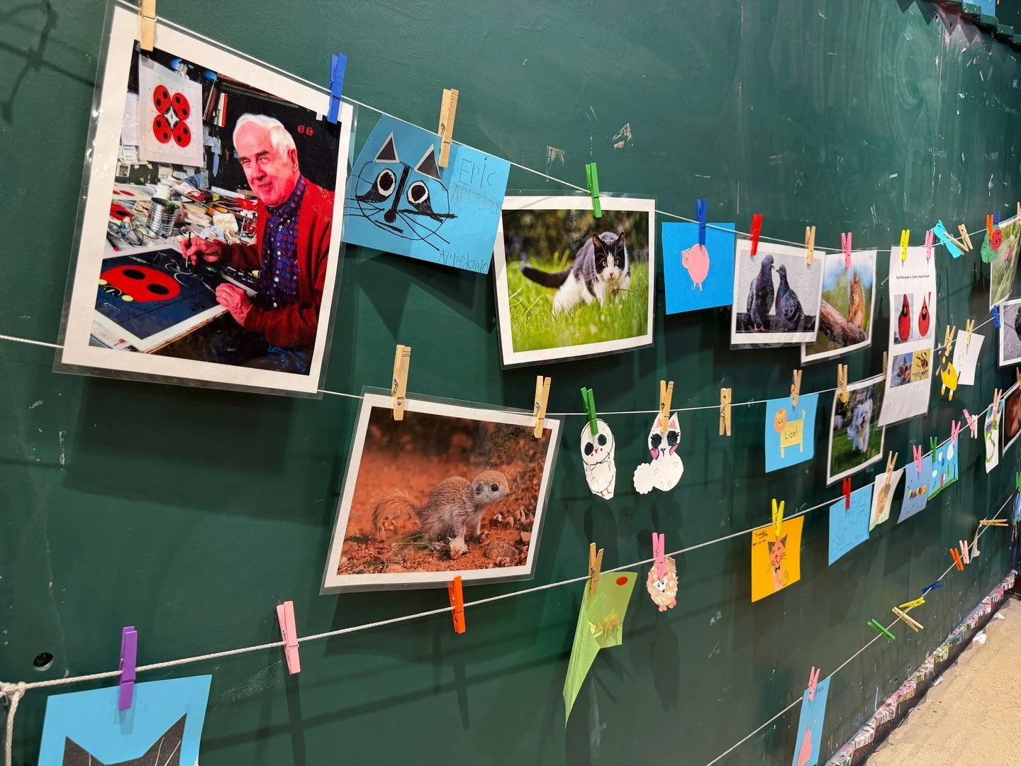 From pigs 🐷 and raccoons 🦝 to ladybugs 🐞 and lions 🦁, there are all sorts of creatures you can create using geometric shapes, bright colors, and bold patterns. Join us in the Art Studio for Wild Collage now through April 6 and show us your favori