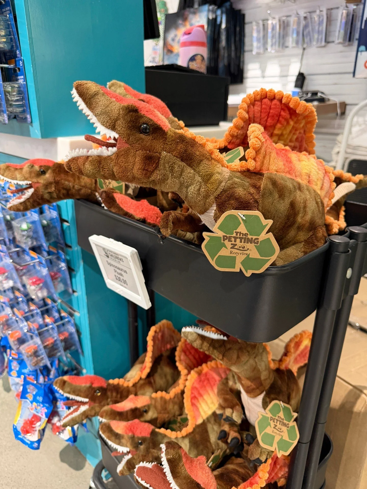 Coming by to see the new Spinosaurus? Don&rsquo;t forget to stop in the shop and pick up your own Spinosaurus &ndash; or one of the other dinosaurs 🦖 &ndash; when you visit our gift shop 🎁🛍️.