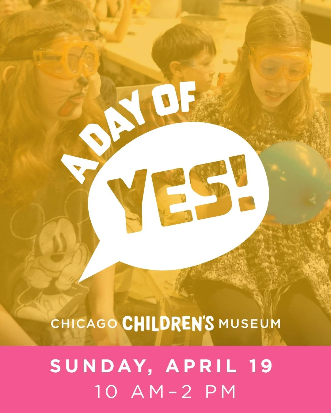 Let your creativity shine with us. Take equipment and old toys apart in the Tinkering Lab ⚙️, let your kid paint your face🖌️, build as a family in the Big Construction Building Challenge 🏗️, and more during our A Day of Yes! family-friendly fundrai