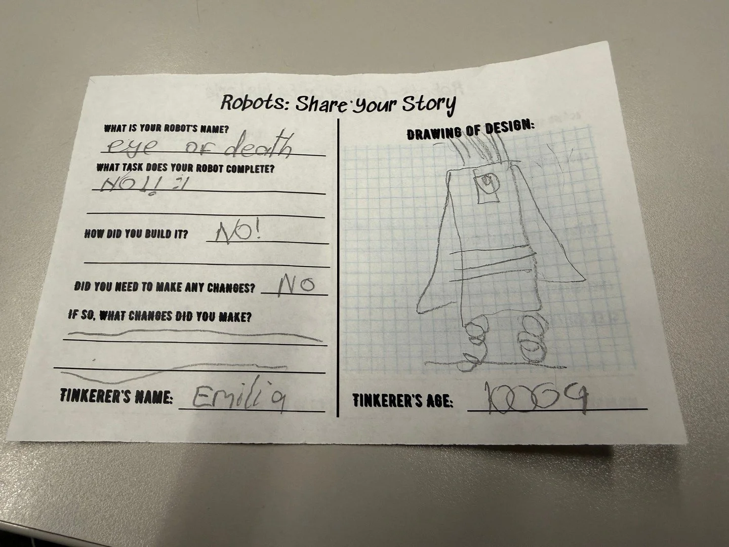 It's not often we get a guest that's over 10,000 years old but Emilia joined us a few weeks ago to make a robot🤖 in the Tinkering Lab⚙️. What can Emilia's robot do? How was it constructed? Emilia kept that information top-secret.