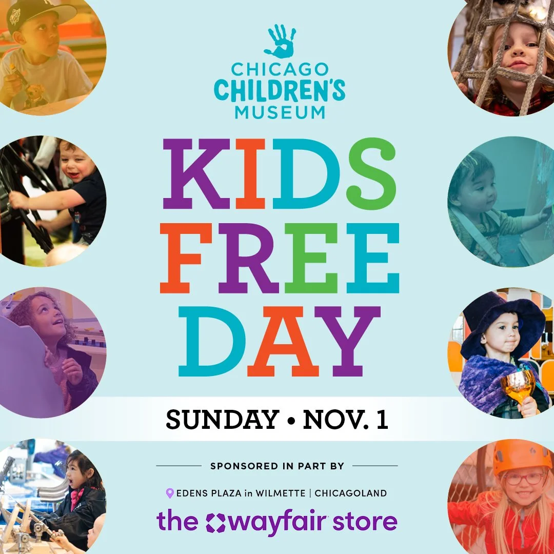 📆Save the date for Nov. 1 because we've got another Kids Free Day right around the corner!
 
Join us for a day filled with fun while exploring the museum, our special exhibit, and programming in the Art Studio, Tinkering Lab and Pritzker Playspace. 
