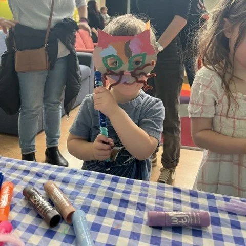 Still working on that perfect final touch for your Halloween costume? Come by tomorrow to design a one-of-a-kind colorful mask to wear! Spooky, silly, or sweet, your wearable art will create a look that&rsquo;s unique!

Mask making will be outside th