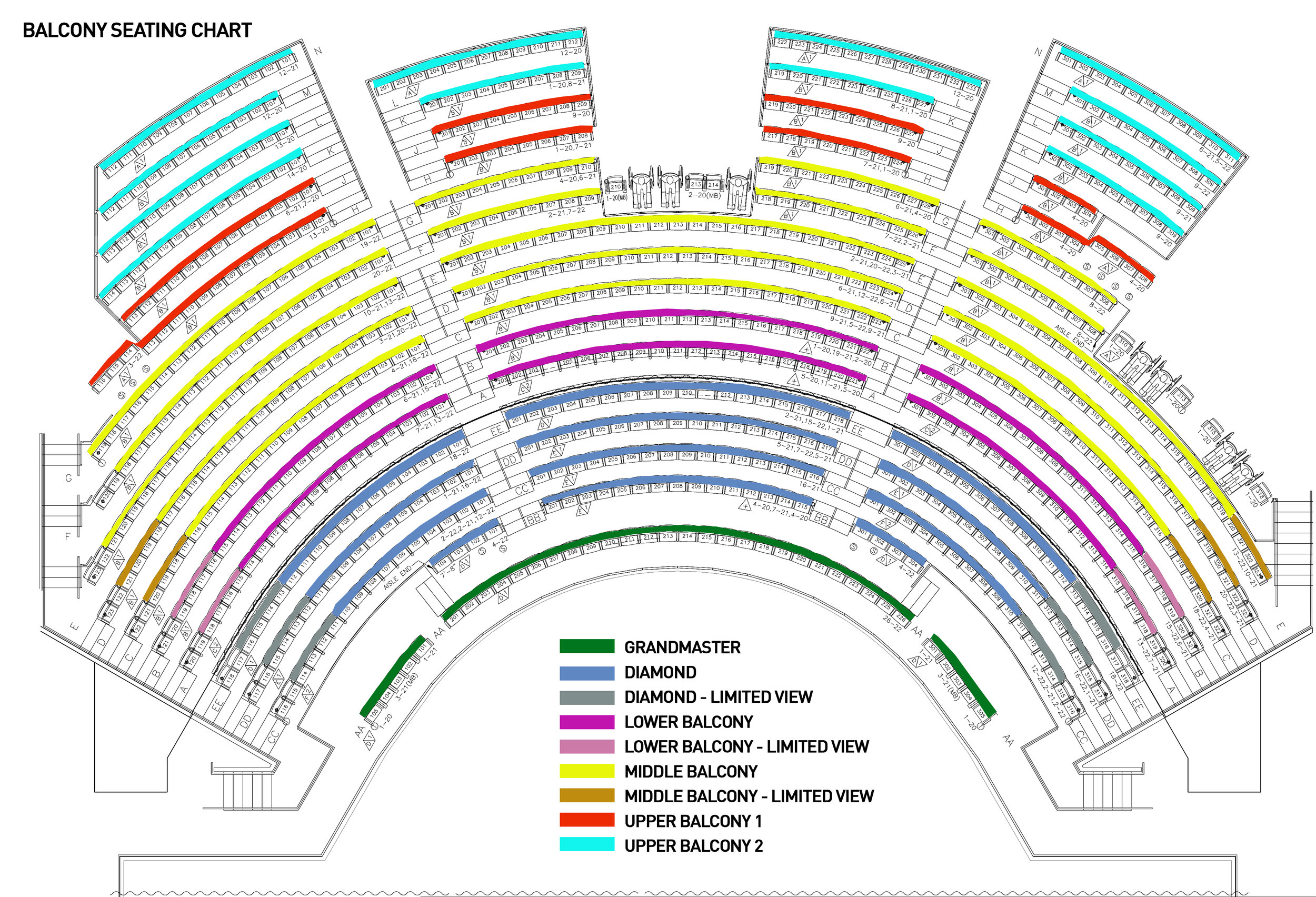 Gladiators Seating Chart