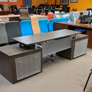 Iof Executive Desk Credenza Map Office Furniture New