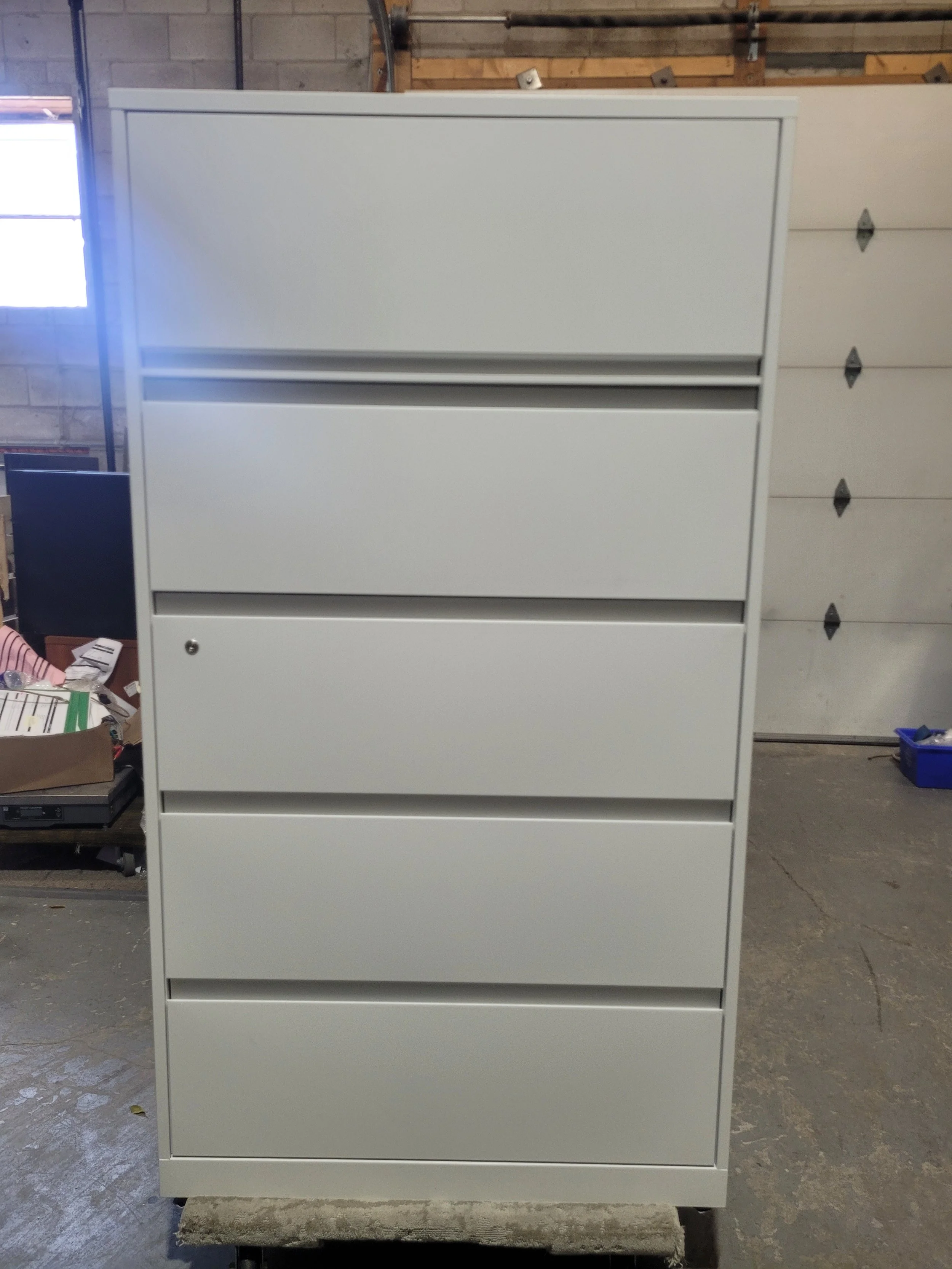 STEEL CASE | Modern white 5-Drawer Metal Filing Cabinet